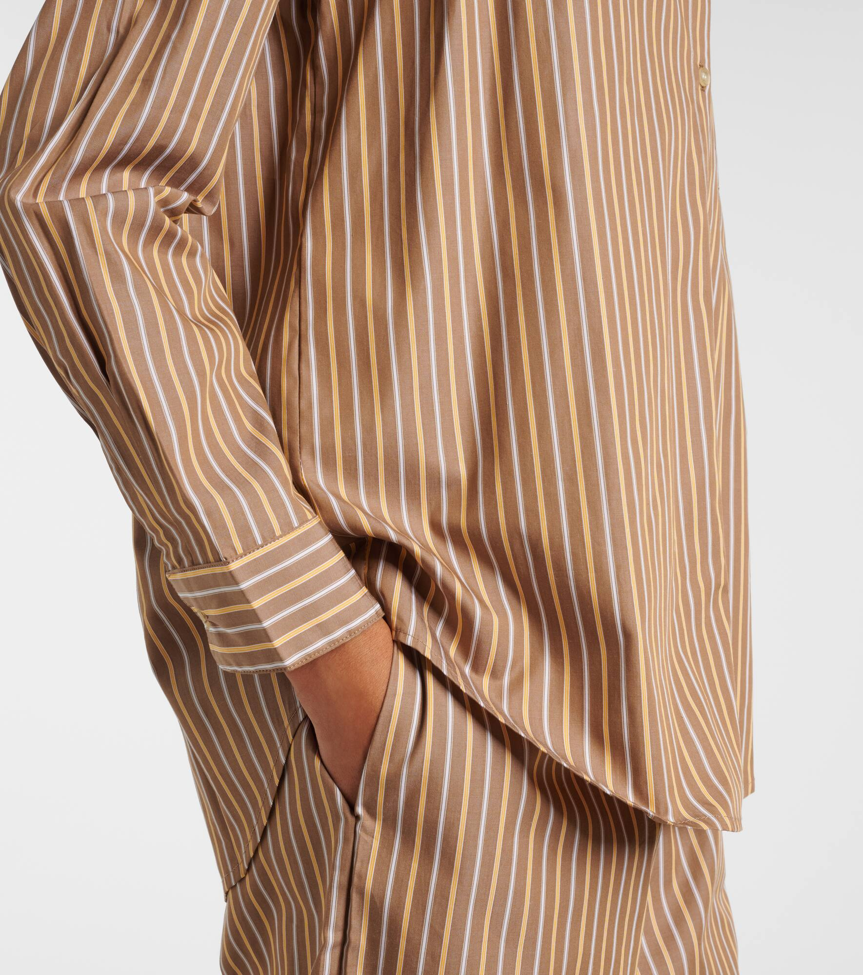 Yoshi striped cotton-blend twill shirt - 5