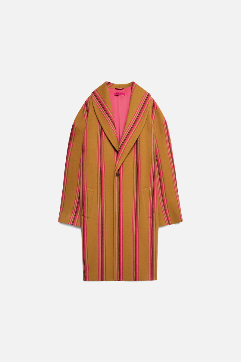CIRCUS STRIPE WOMEN'S LONG COAT 1