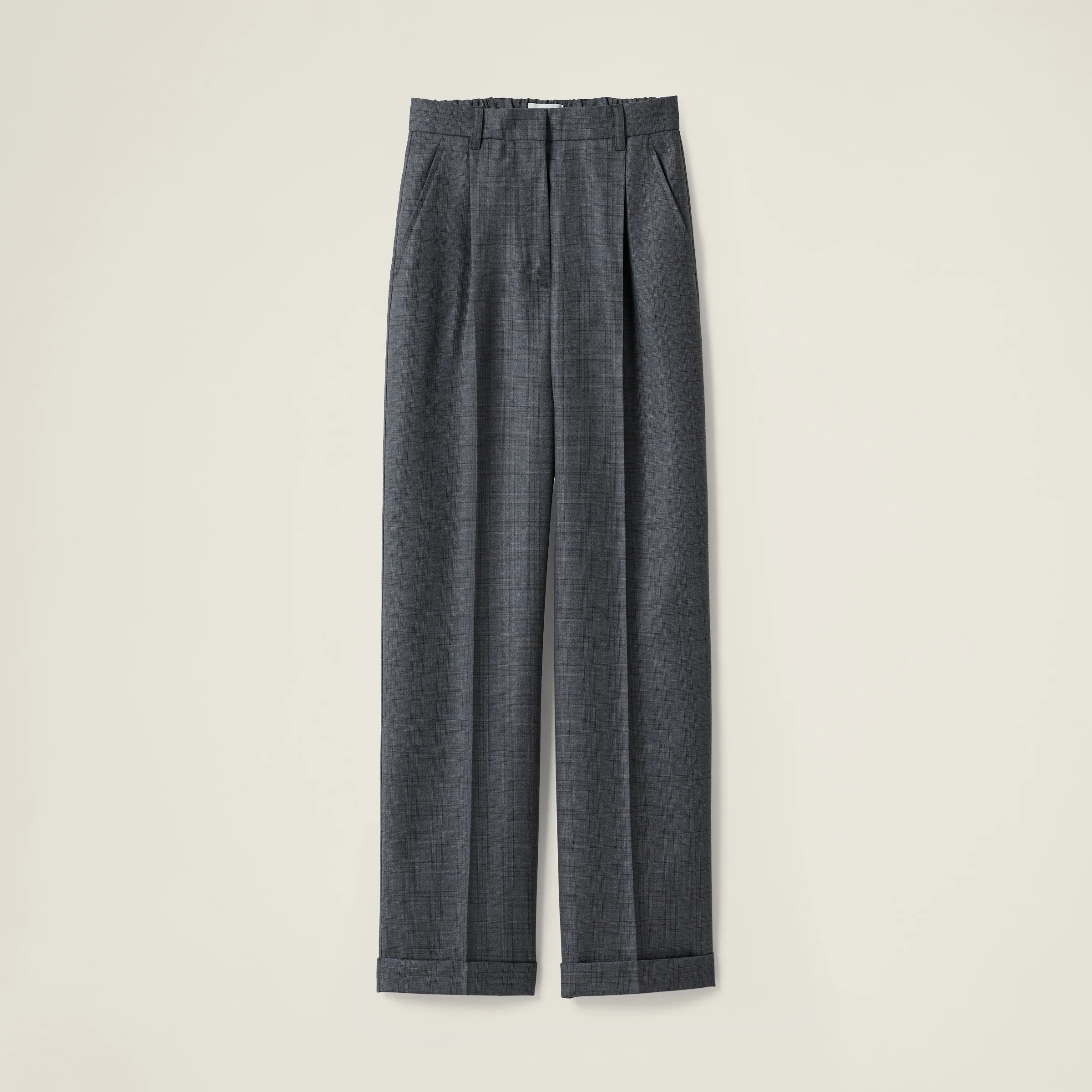 Prince of Wales checked wool pants - 1