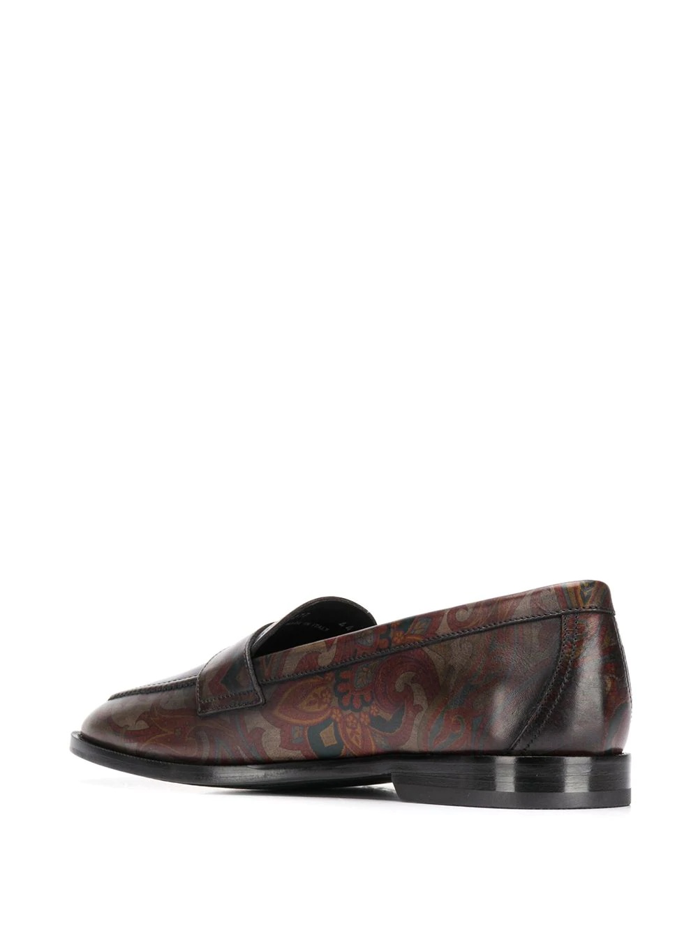 paisley print penny loafers - 3