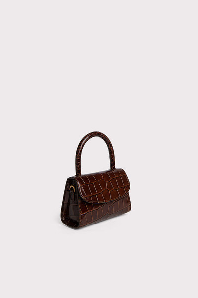 BY FAR Mini Nutella Croco Embossed Leather outlook
