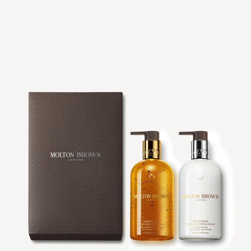 Mesmerising Oudh Accord & Gold Hand Wash & Lotion Set 1