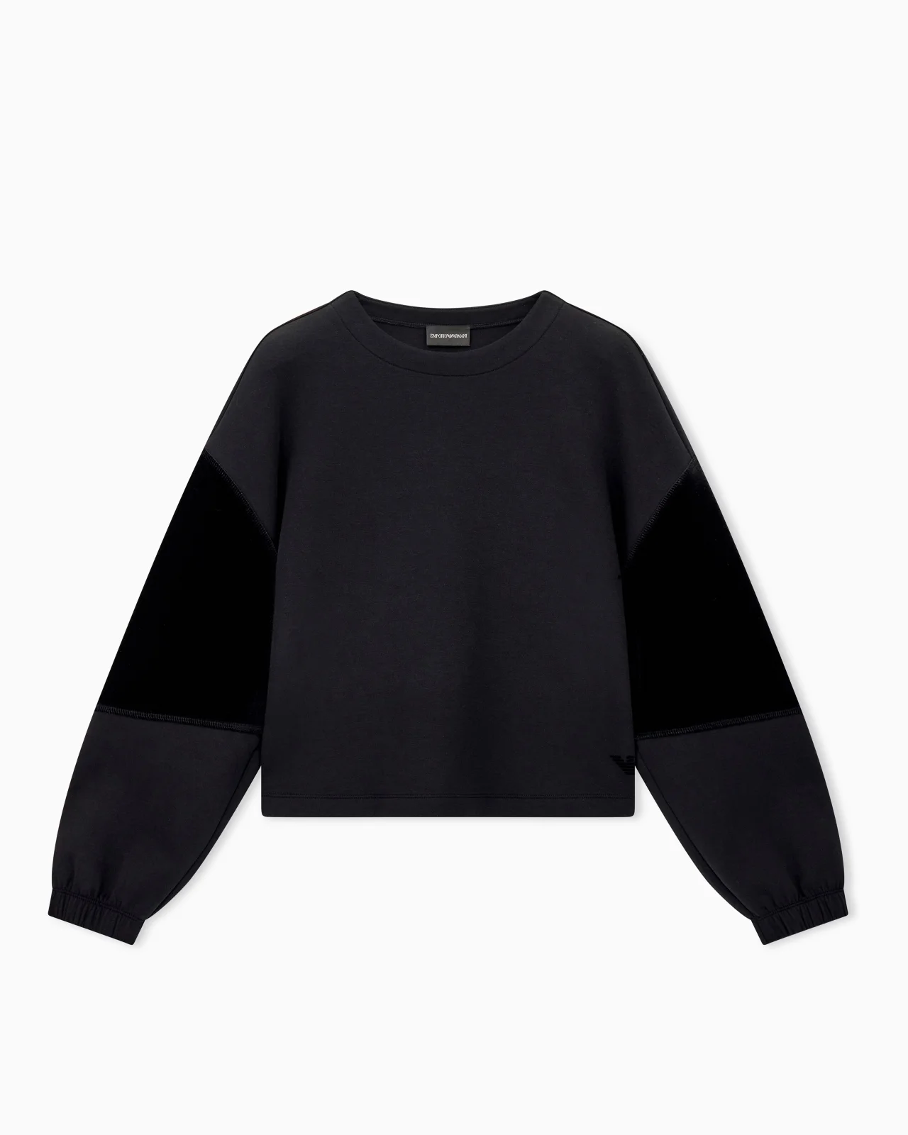 DOUBLE JERSEY SWEATSHIRT WITH CHENILLE TAPE TRAVEL ESSENTIAL - 1