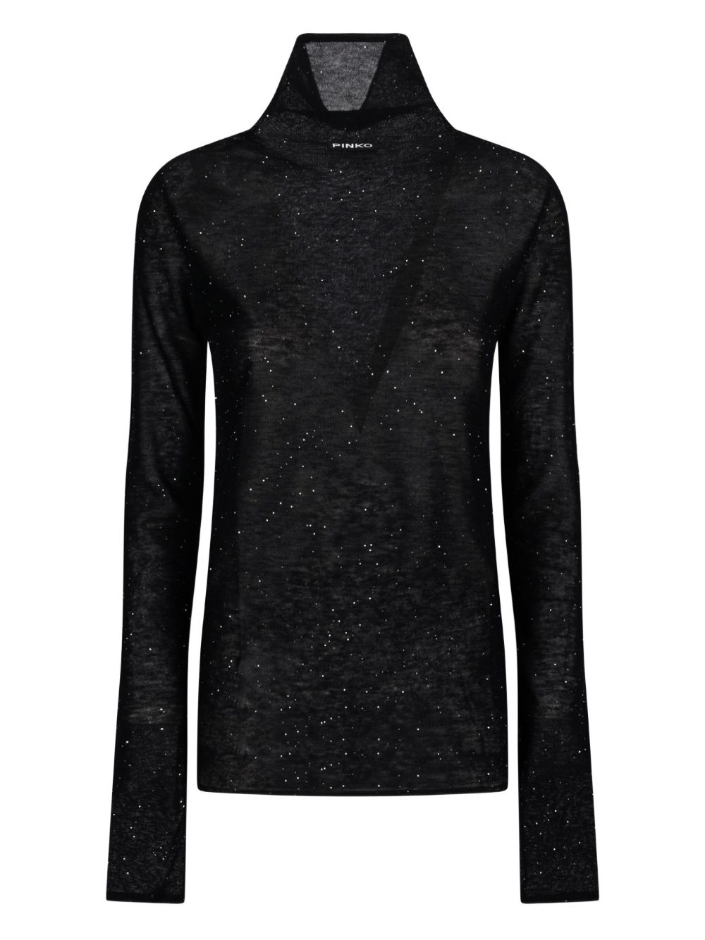 roll-neck embellished top - 2