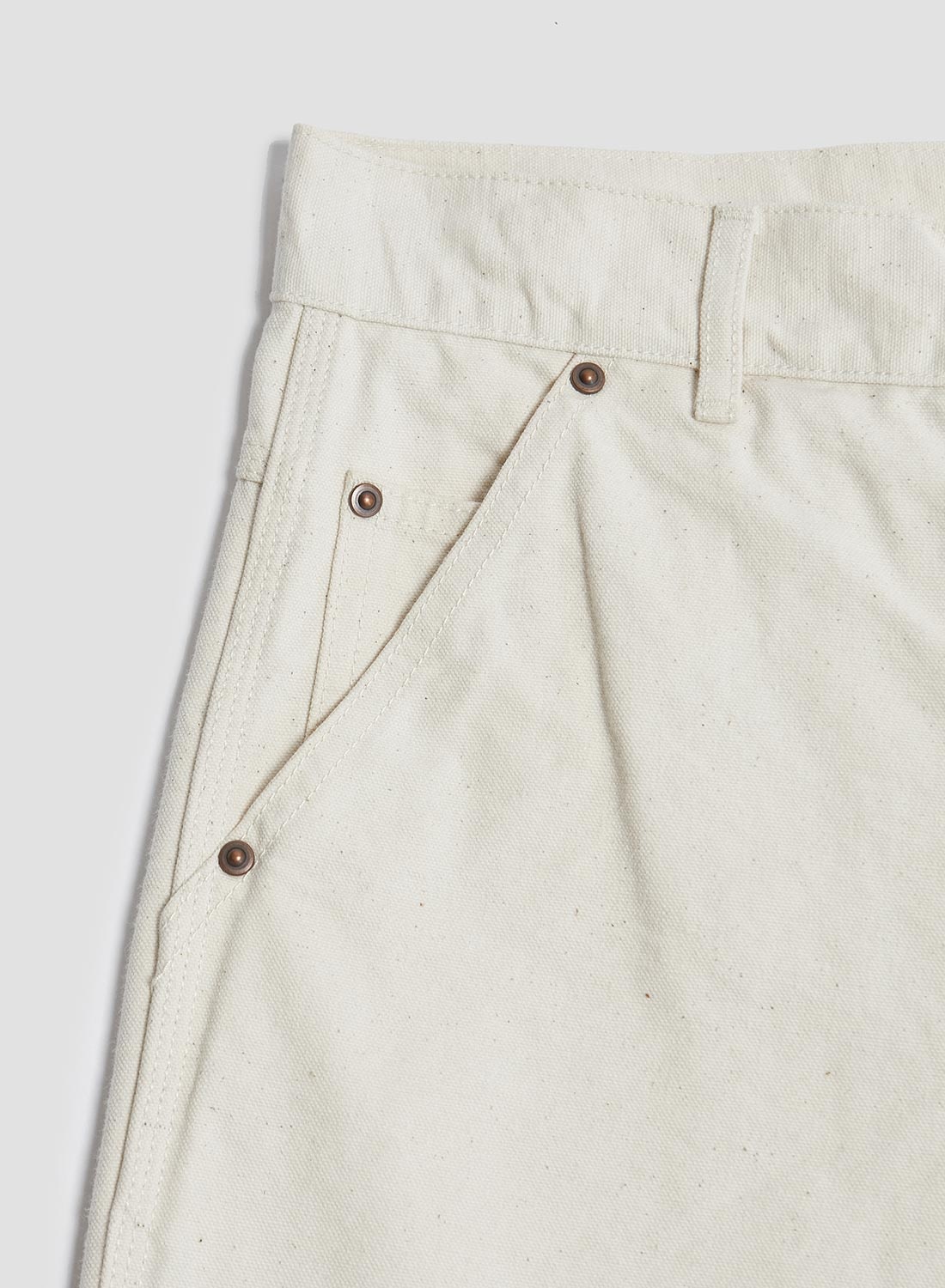 FOB Factory Cotton Duck Work Pant Ecru - 4