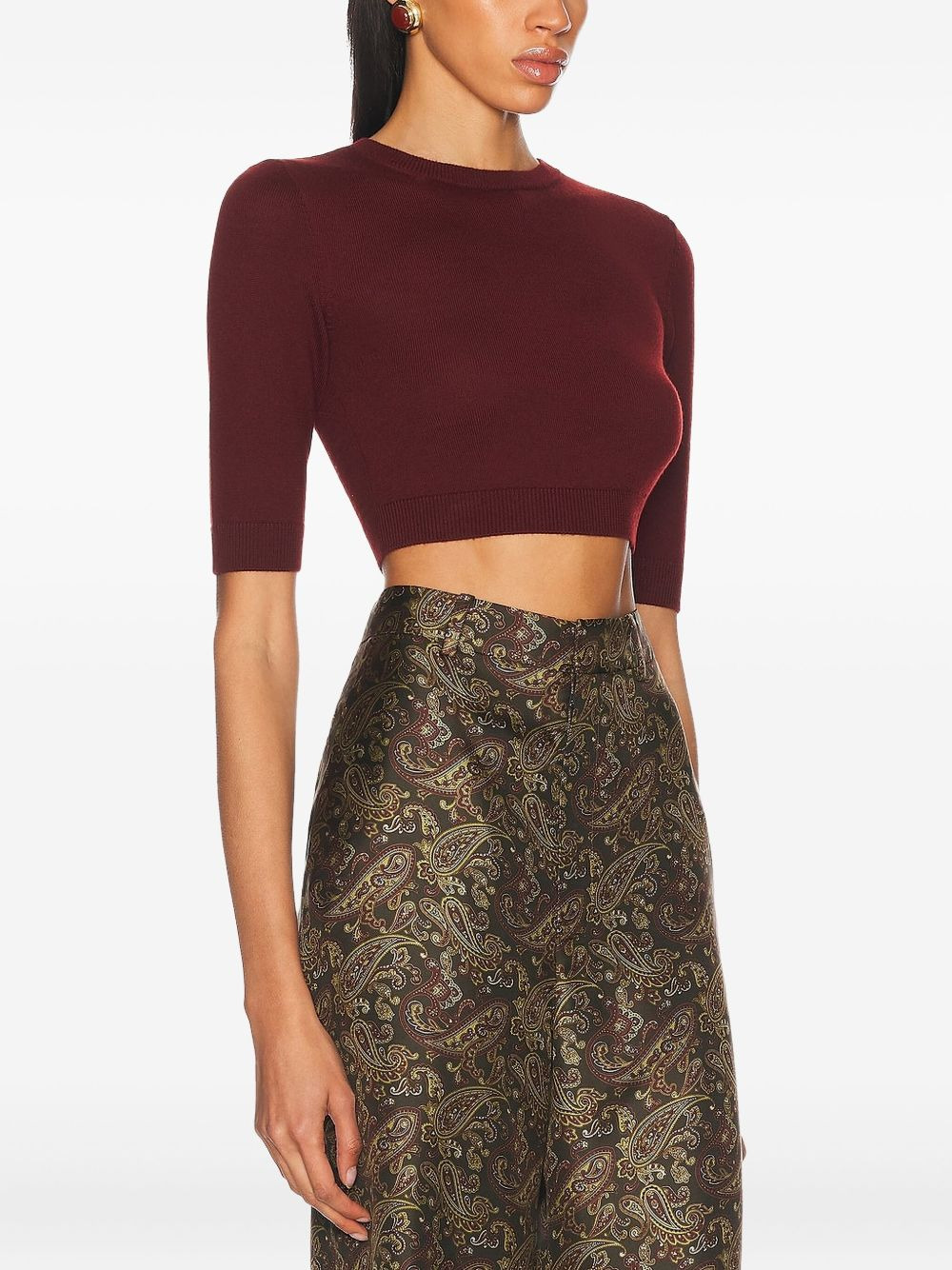 short-sleeve cropped top - 3
