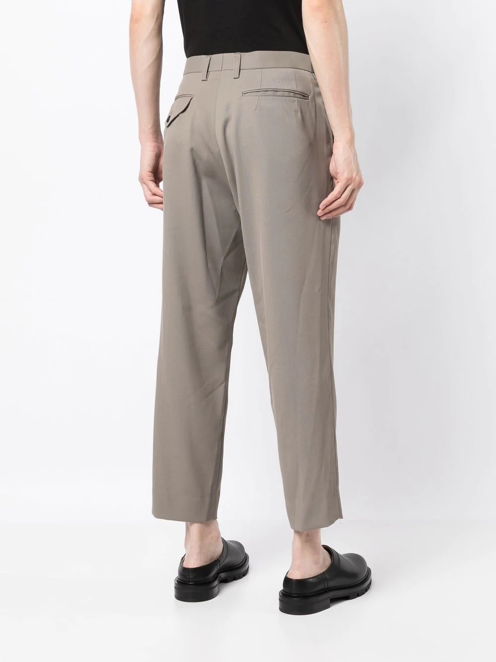 cropped tapered-leg trousers - 4