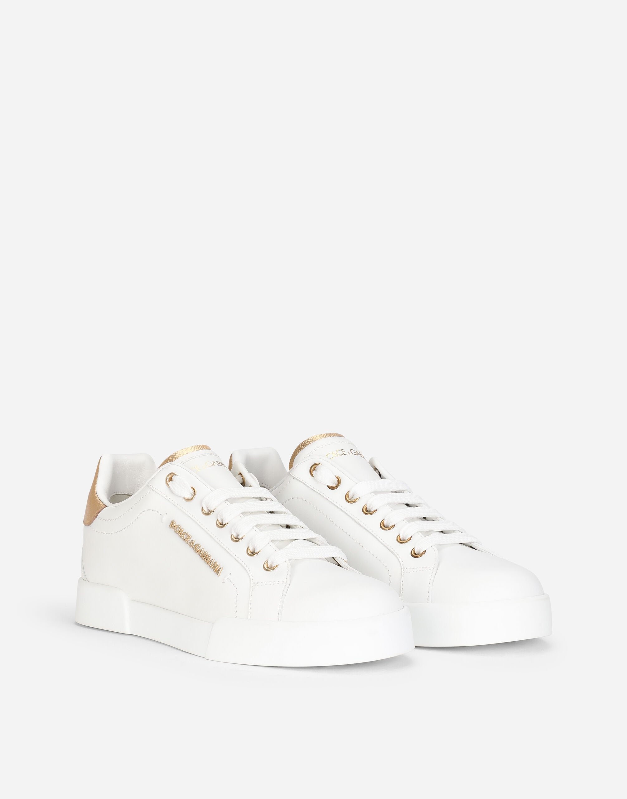 Calfskin nappa Portofino sneakers with lettering - 2