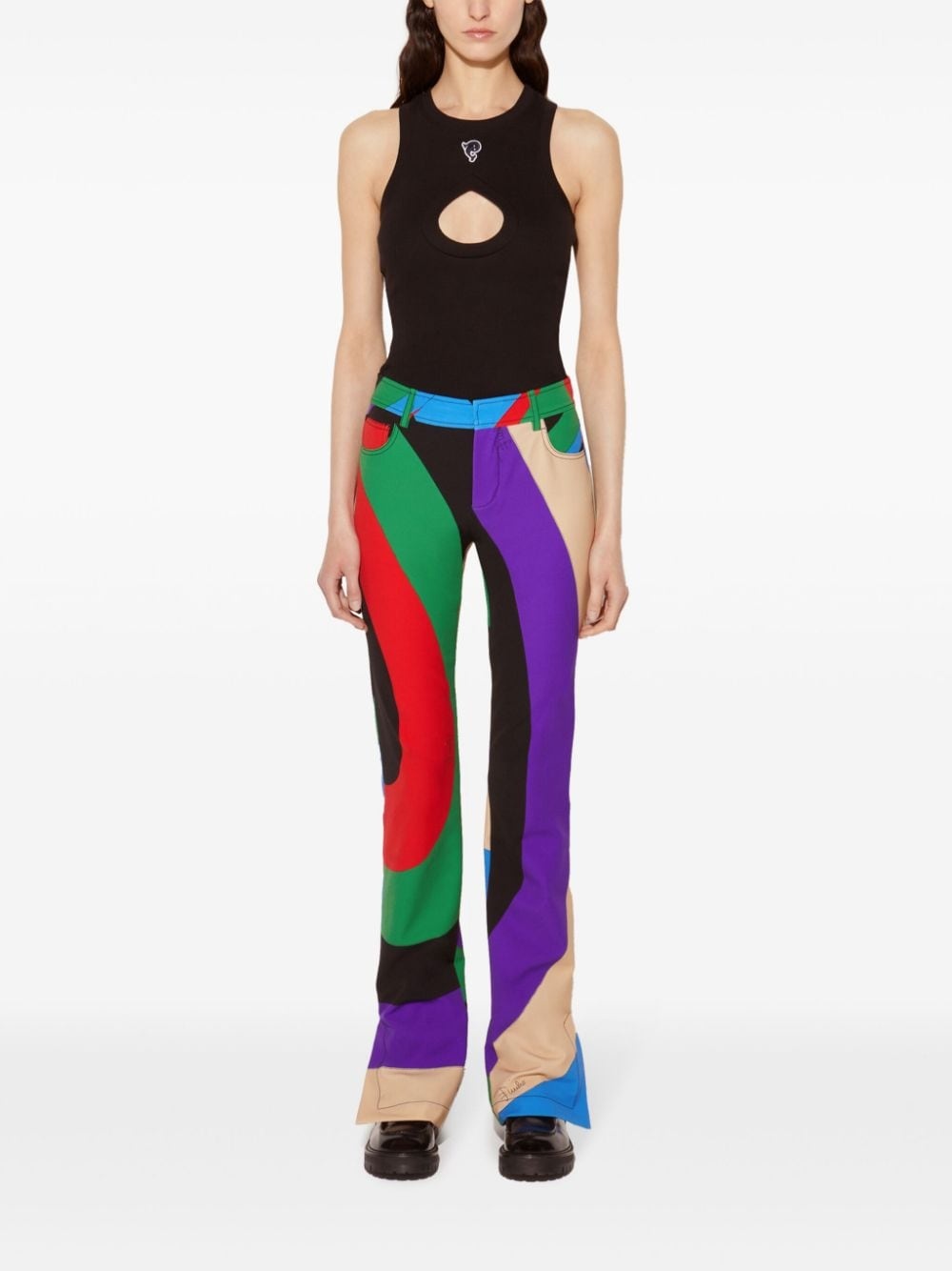 Iride-print trousers - 2