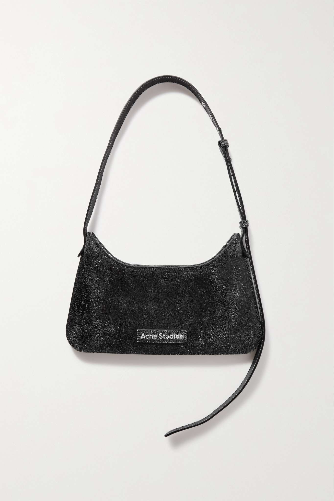 Platt mini cracked-leather shoulder bag - 1