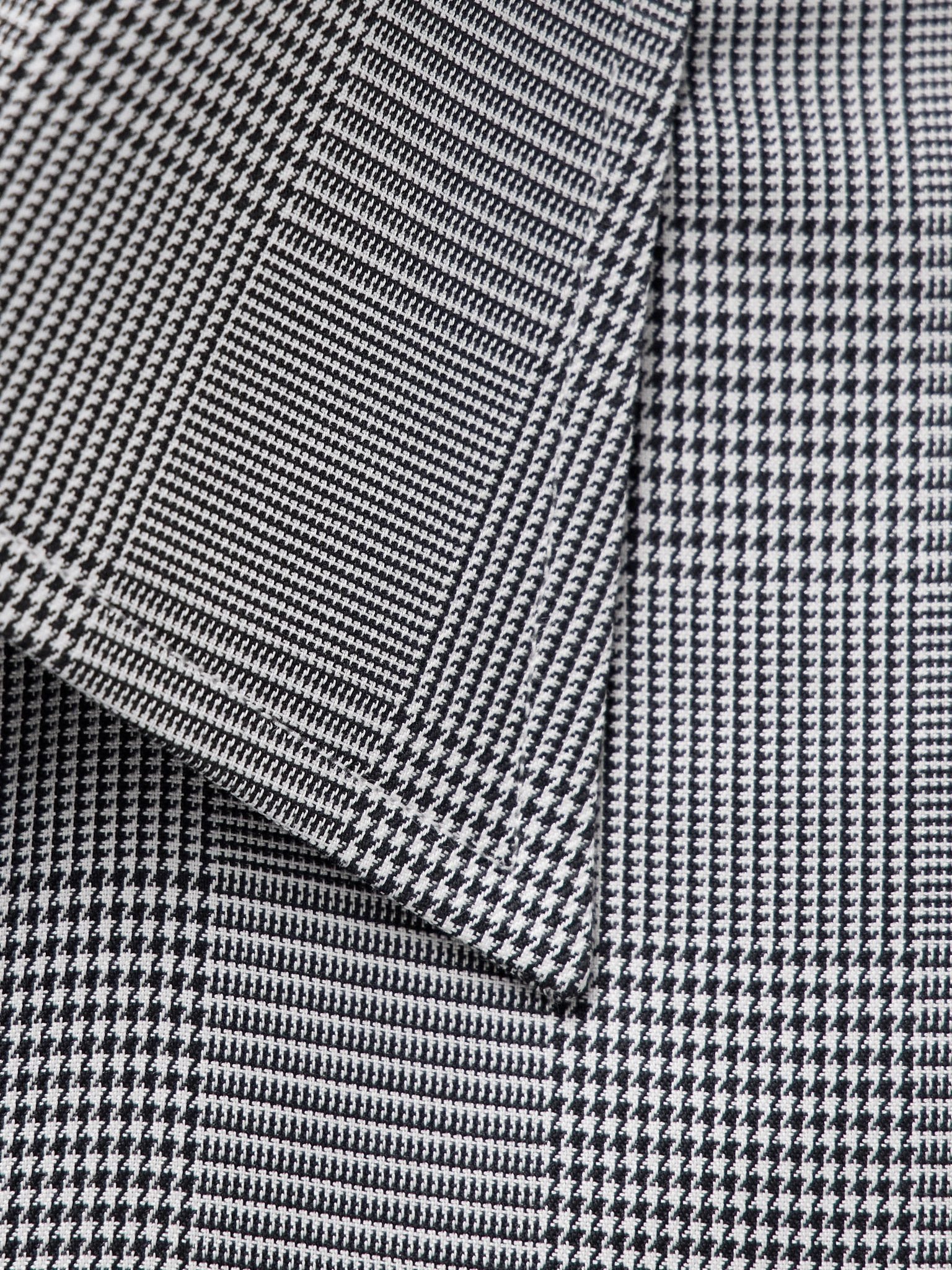 Prince of Wales Checked Cotton-Poplin Shirt Gray - 4