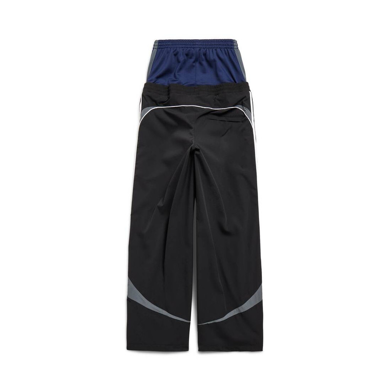Men's Cut-up Tracksuit Pants in Black 7
