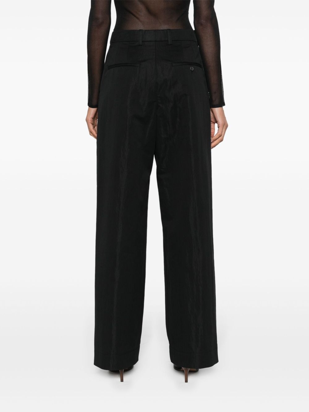 wide-leg tailored trousers - 4