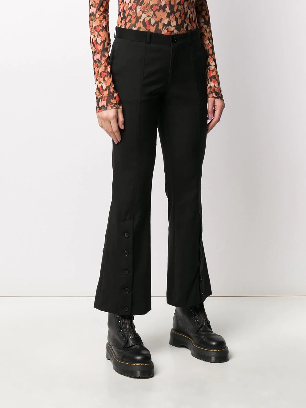 x Austyn The Birds We Shoot button flare trousers - 3