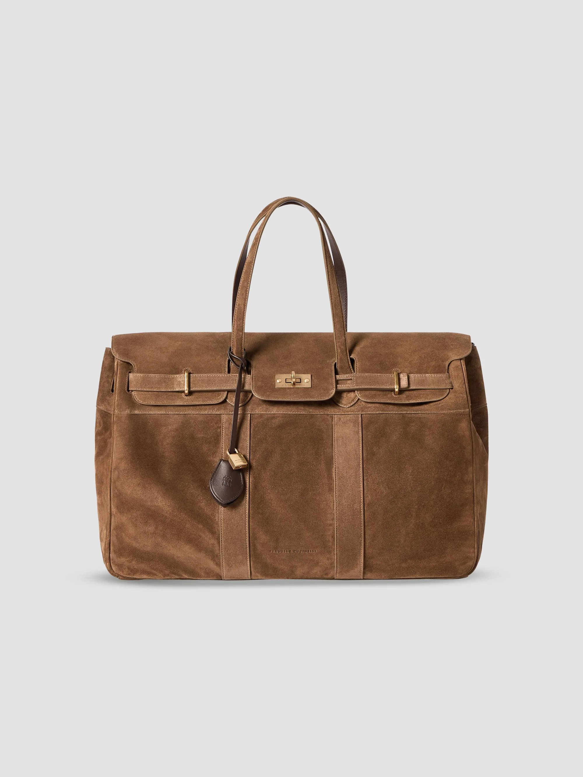 Women's Explorer Travel Tote Bag in Suede - Caramel - 1