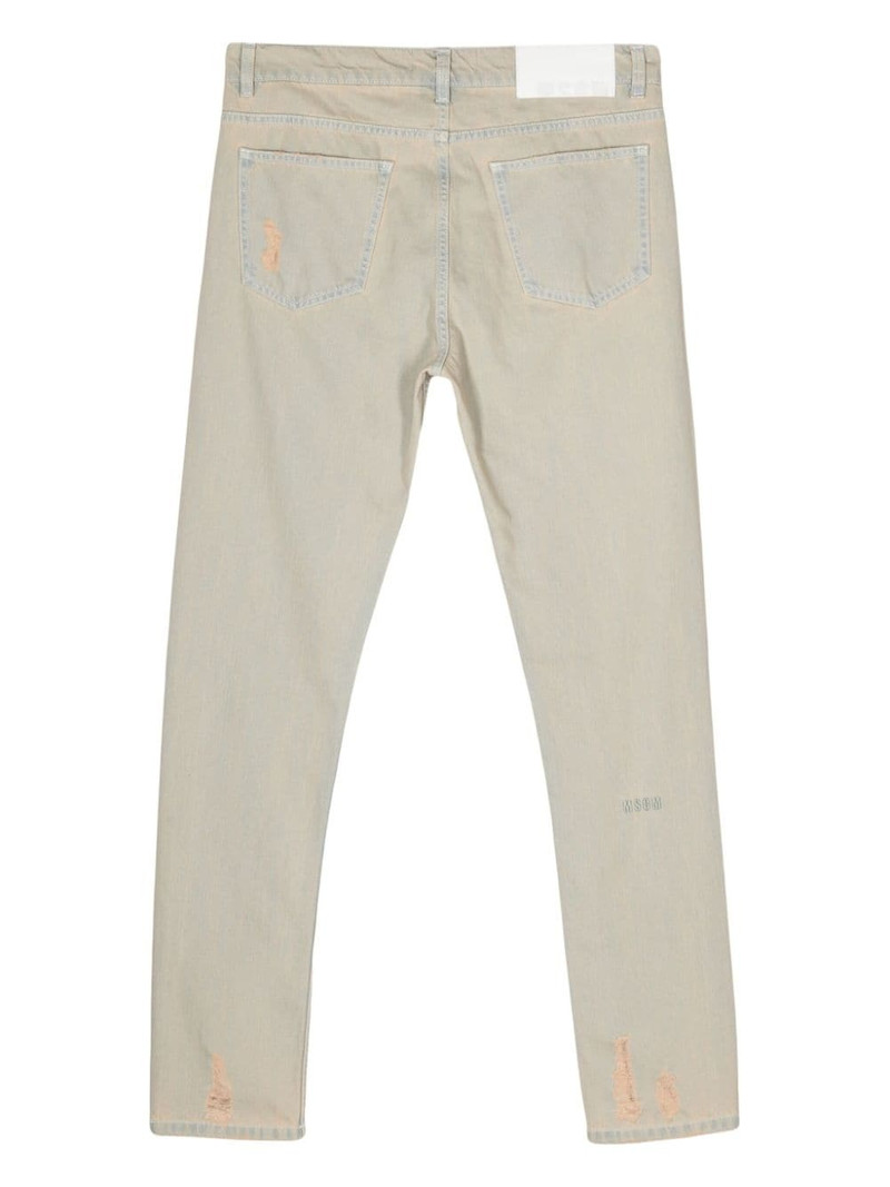 MSGM distressed straight-leg jeans outlook