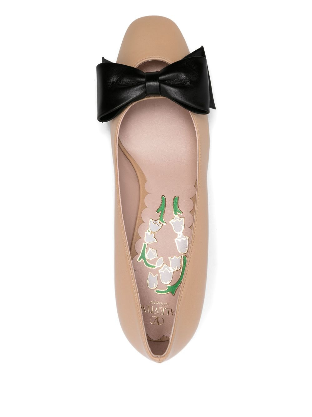 bow-detail leather pumps - 4