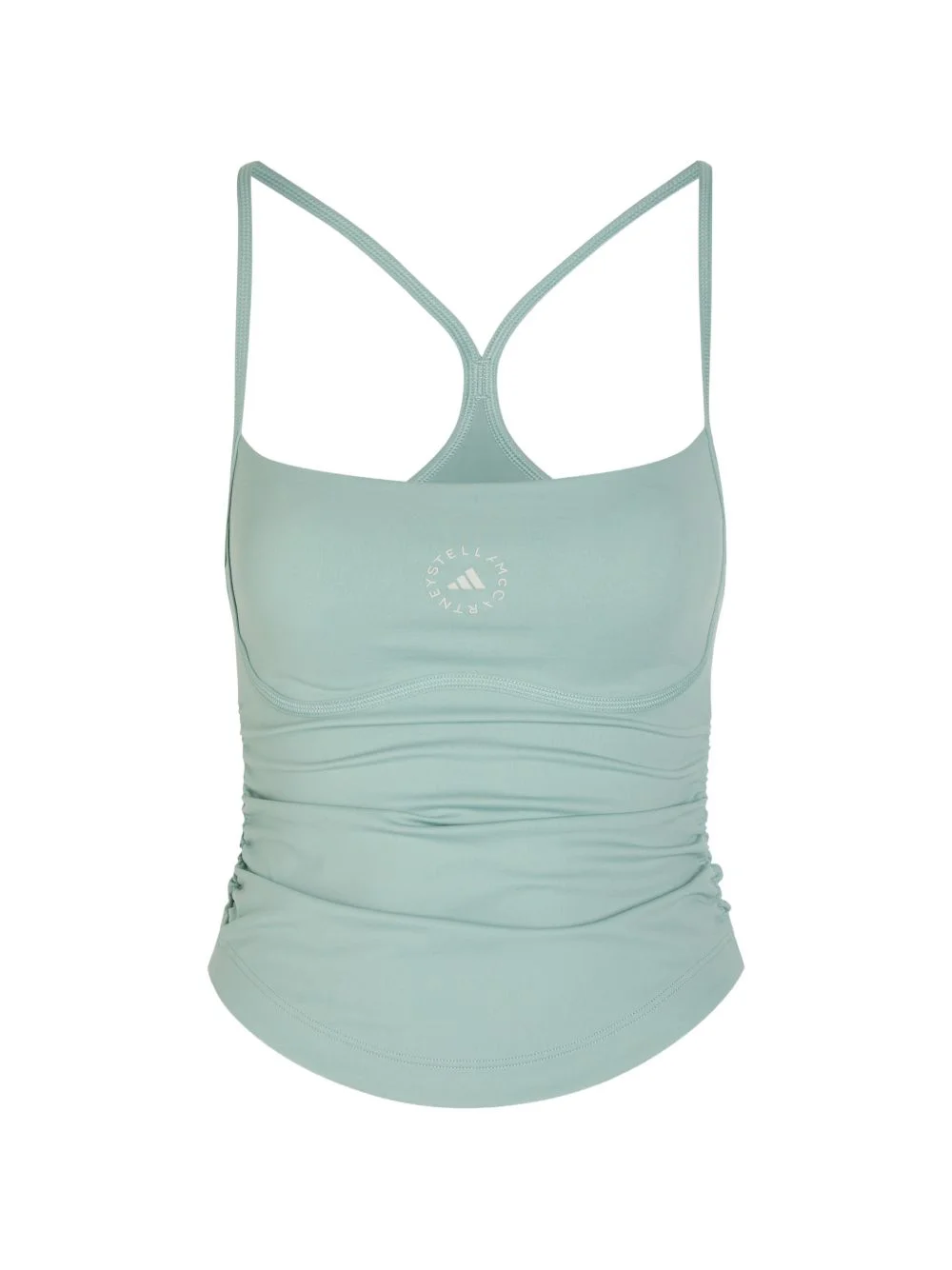 ruched racerback tank top - 1