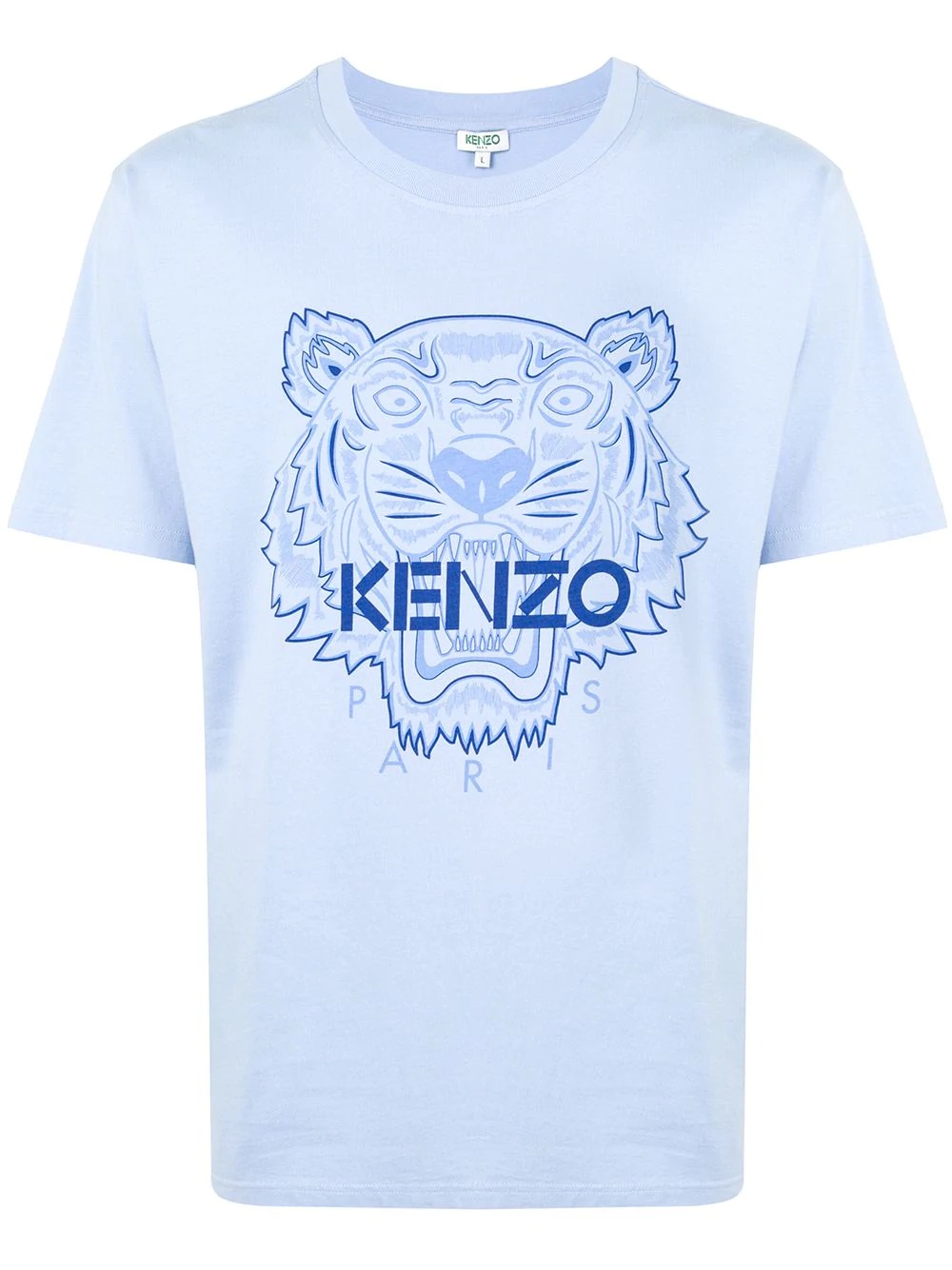 cotton tiger print logo T-shirt - 1