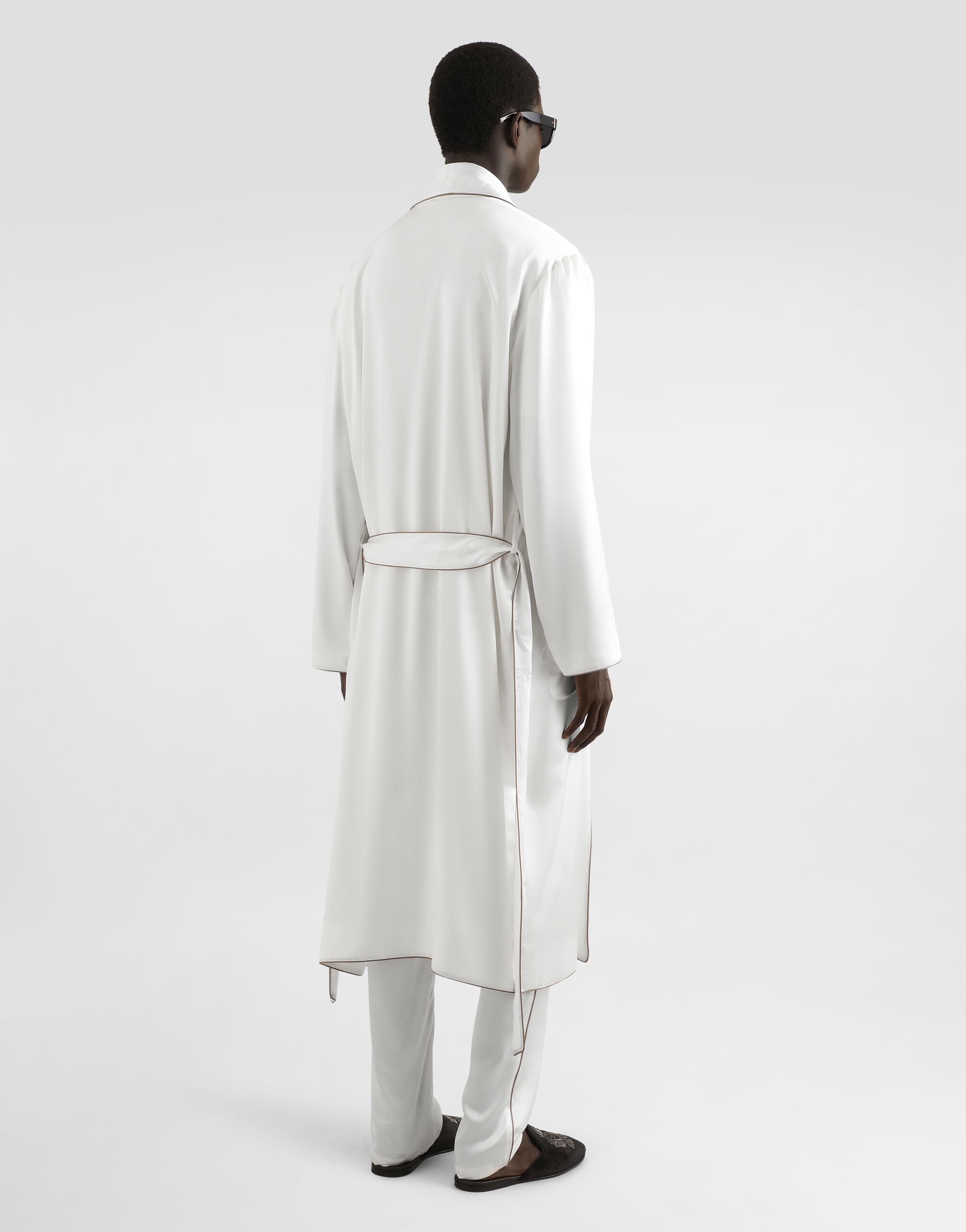 Silk round-neck sweater with DG embroidery - 3