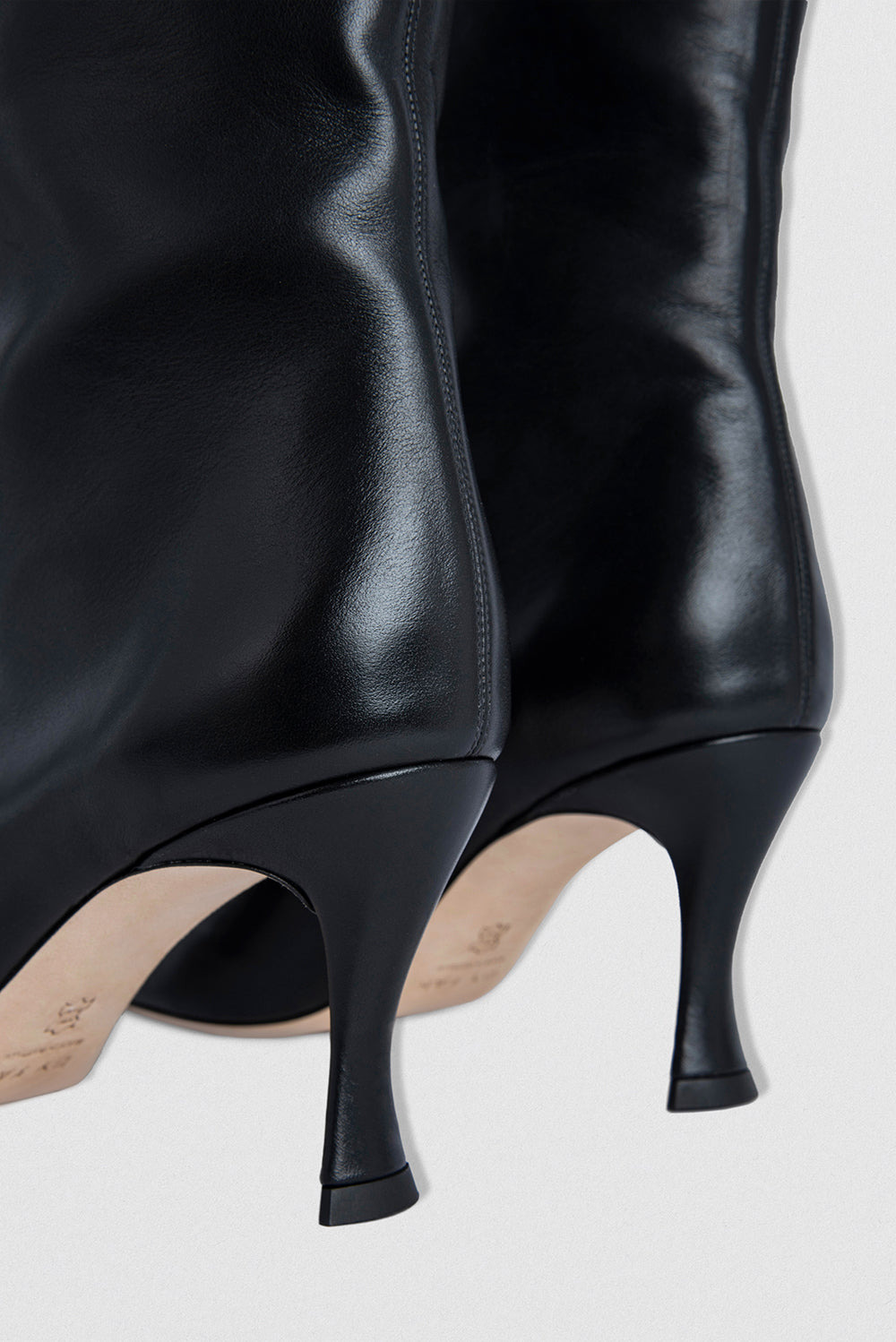 Stevie 42 Black Smooth Calf Leather Knee-High Boot - 4