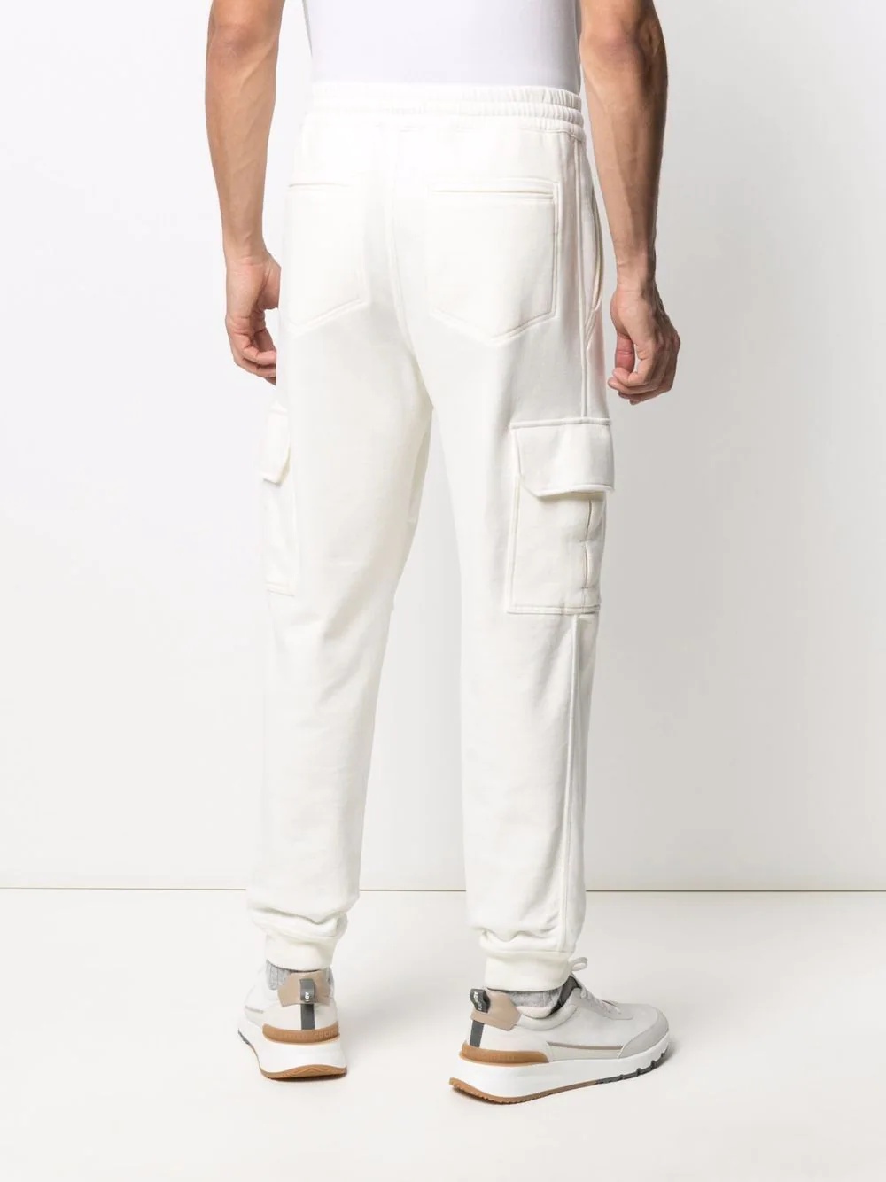 drawstring cargo cotton joggers - 4