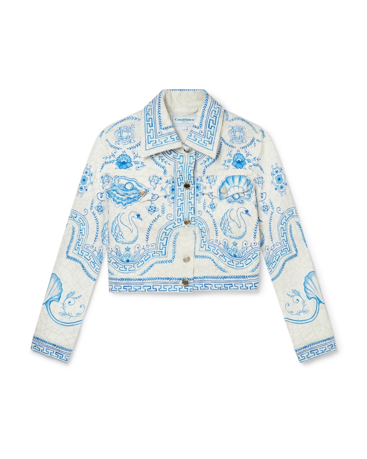 Plat A Dessert Classic Printed Denim Jacket - 1