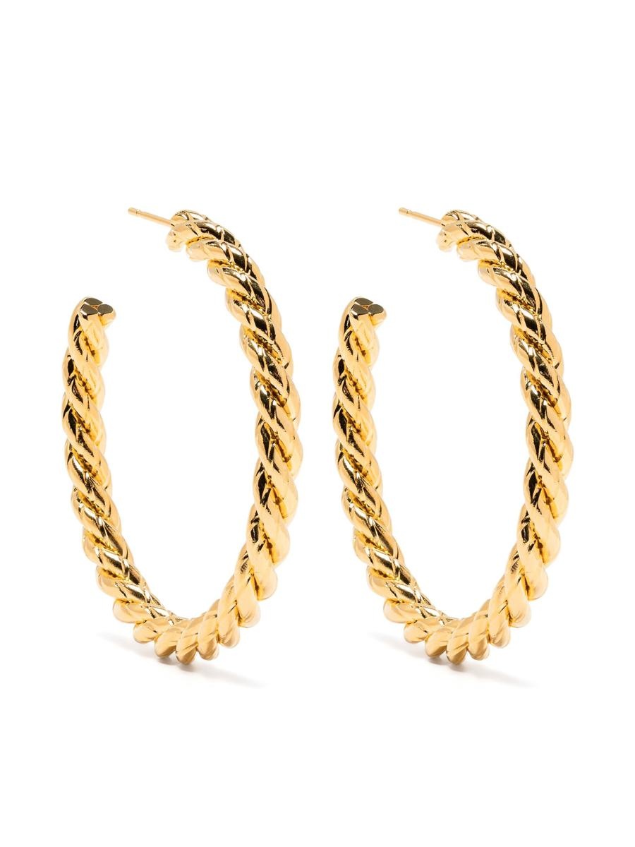 DESTREE SONIA LARGE BRAIDED HOOPS GOLD L ACCESSORIES - 1