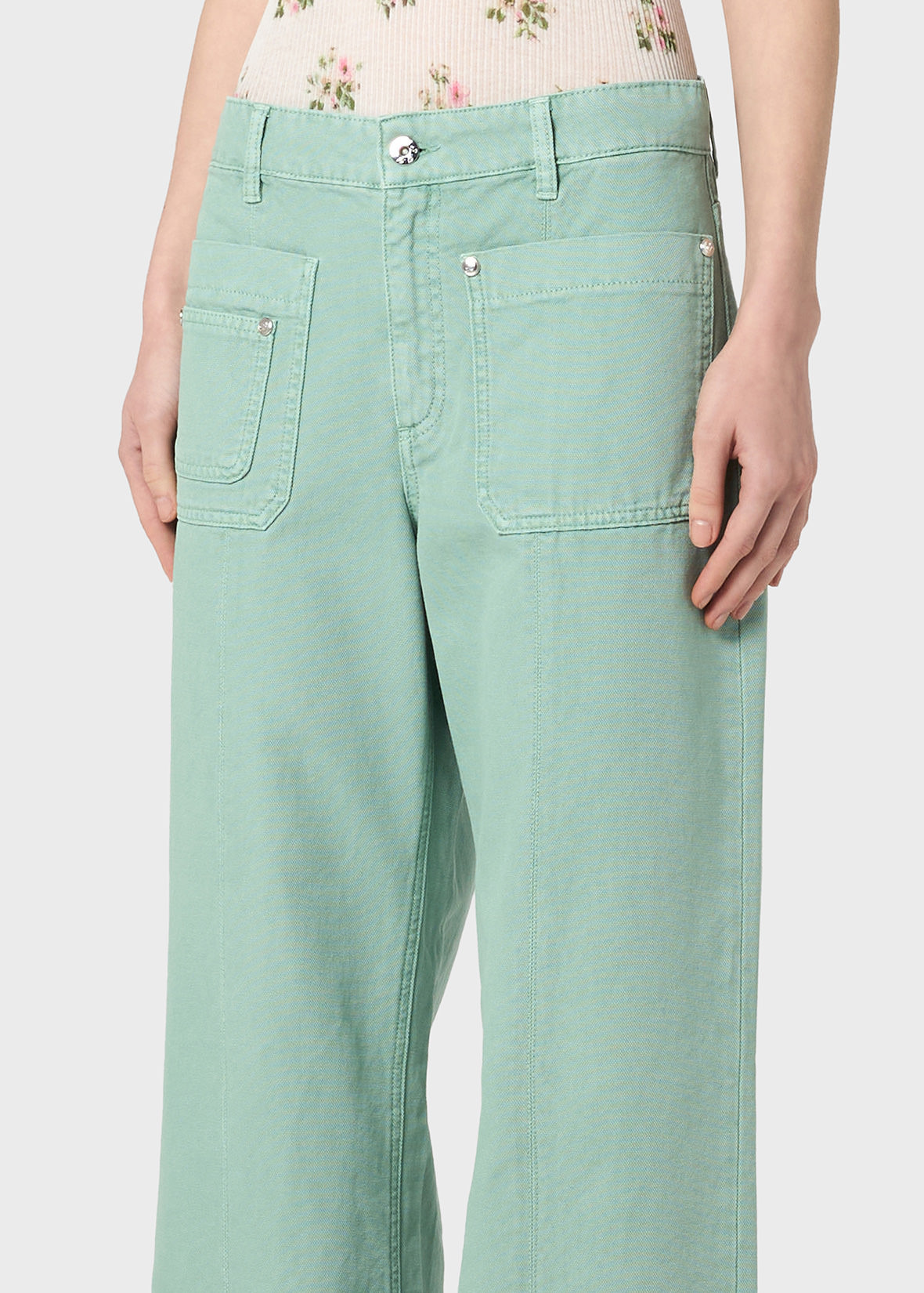 BOY FIT COTTON BULL PANTS - 5
