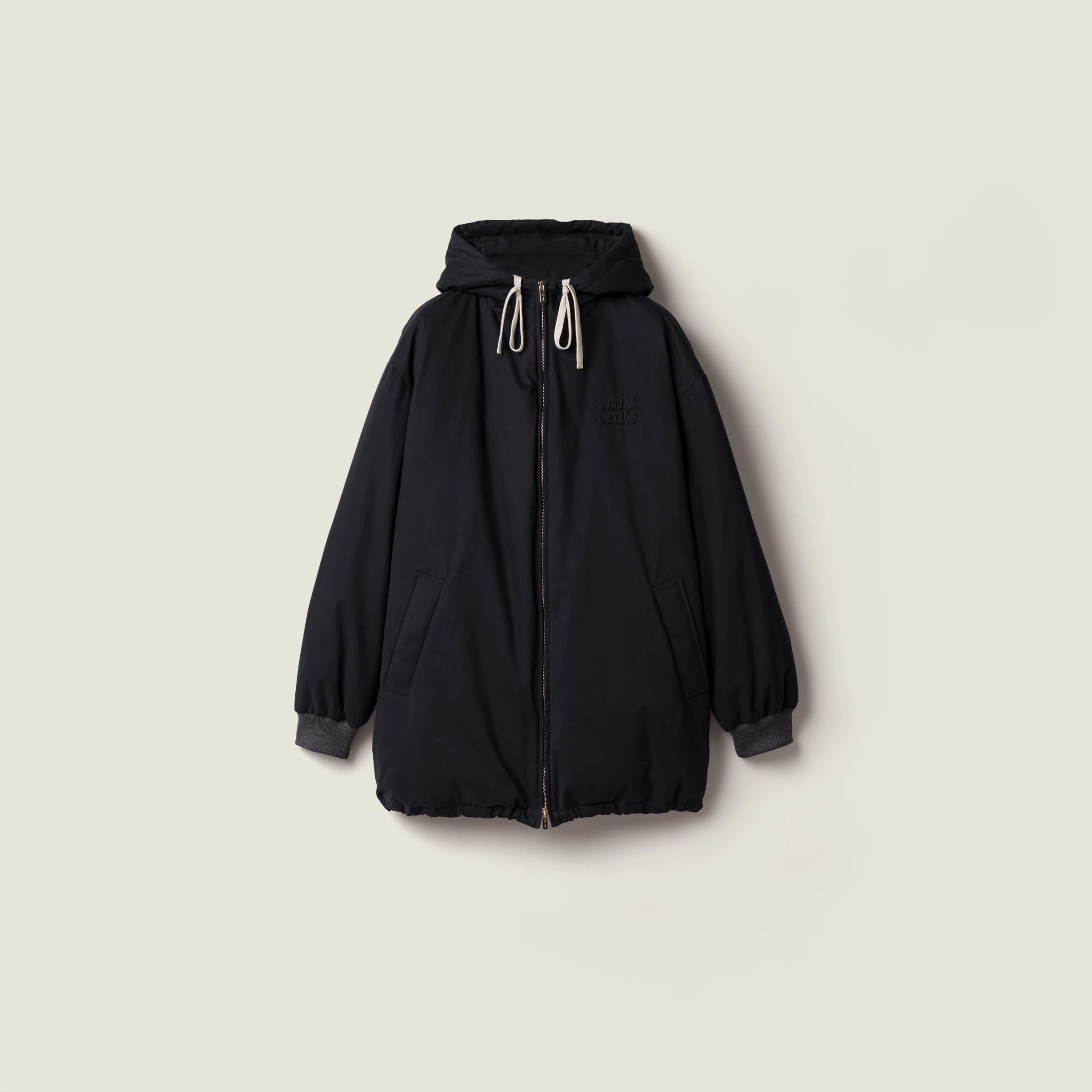 Gabardine down jacket - 1