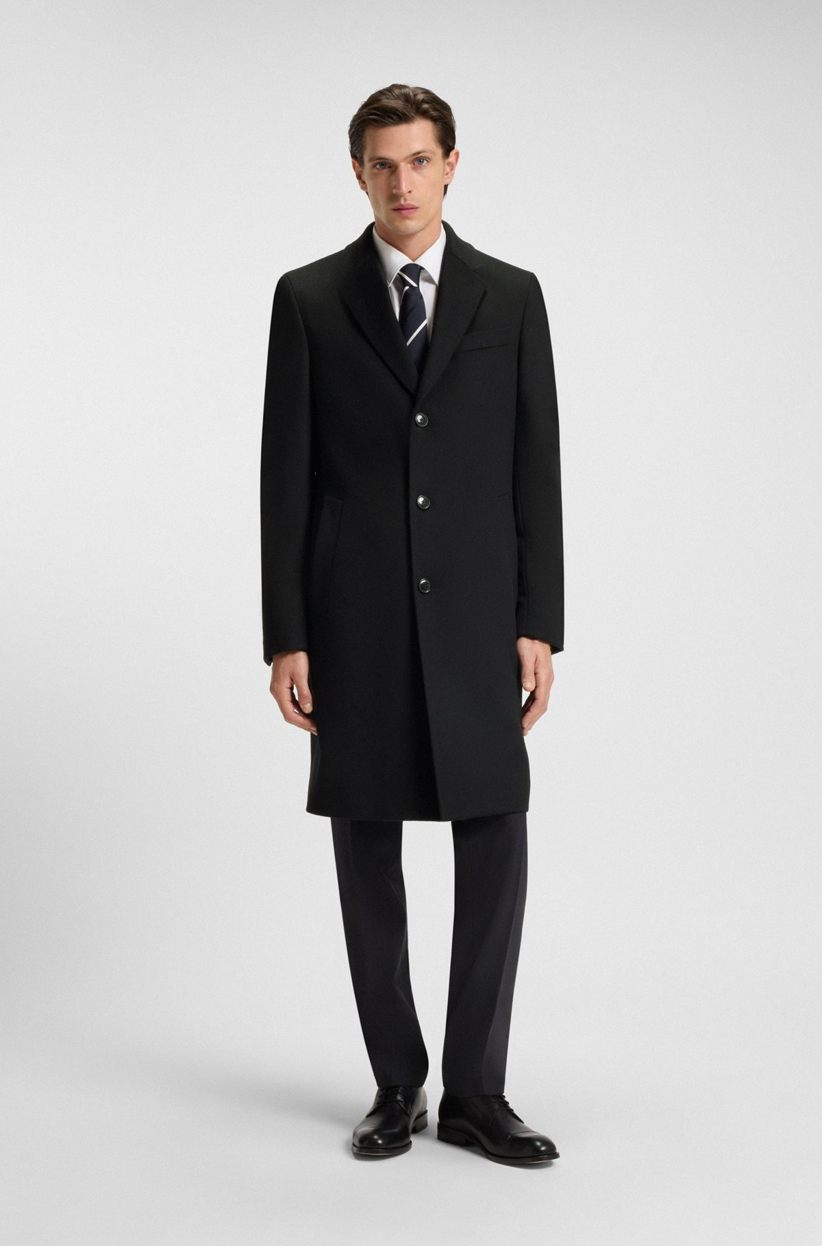 REGULAR-FIT WOOL AND CASHMERE COAT - 2