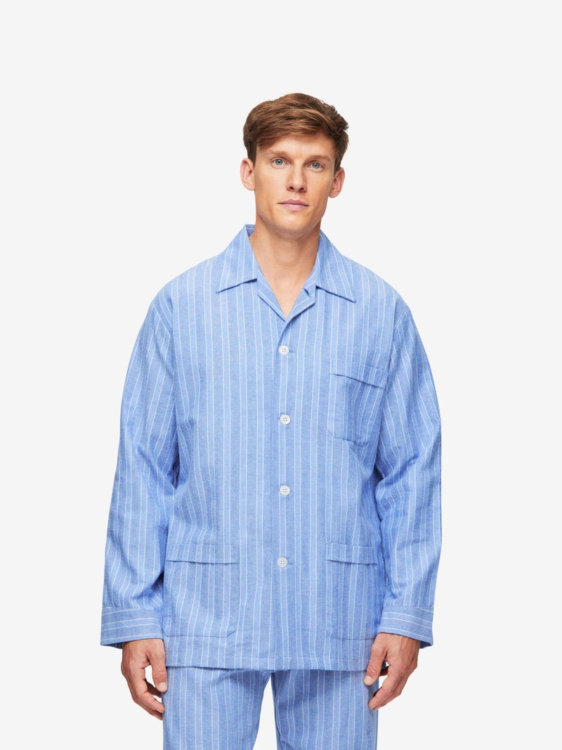 Men's Classic Fit Pyjamas Arran 20 Brushed Cotton Blue - 3