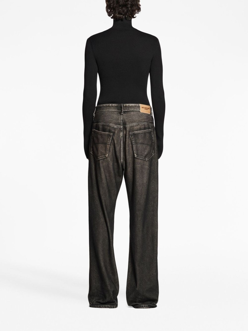 BALENCIAGA mid-rise wide-leg cotton jeans outlook