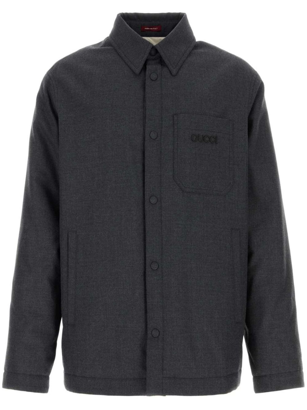 padded shirt jacket - 1