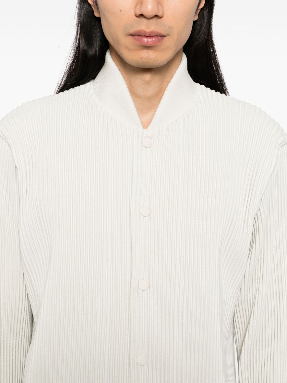 pleated bomber jacket - 5