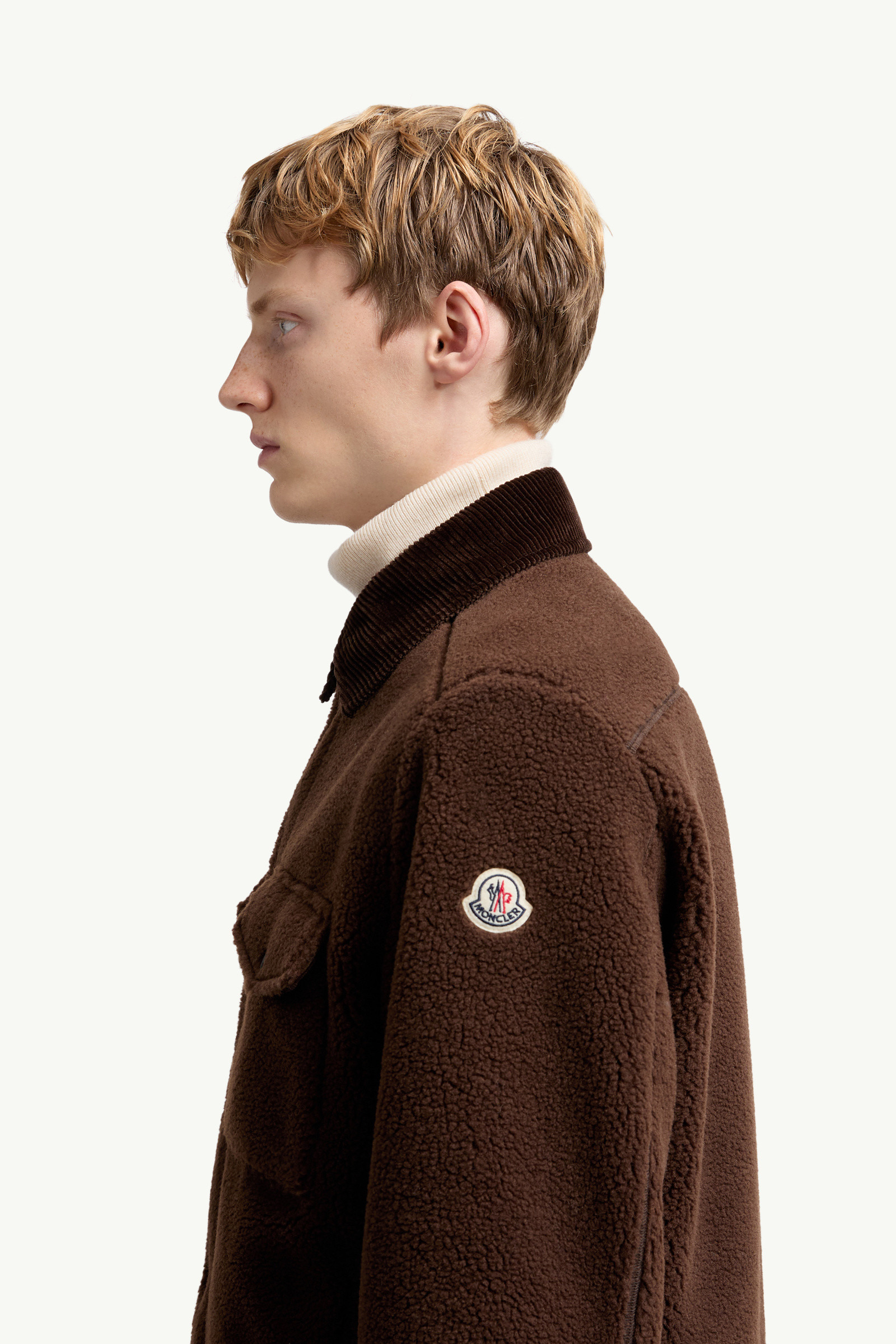 Teddy Corduroy-Trimmed Shirt Jacket - 4