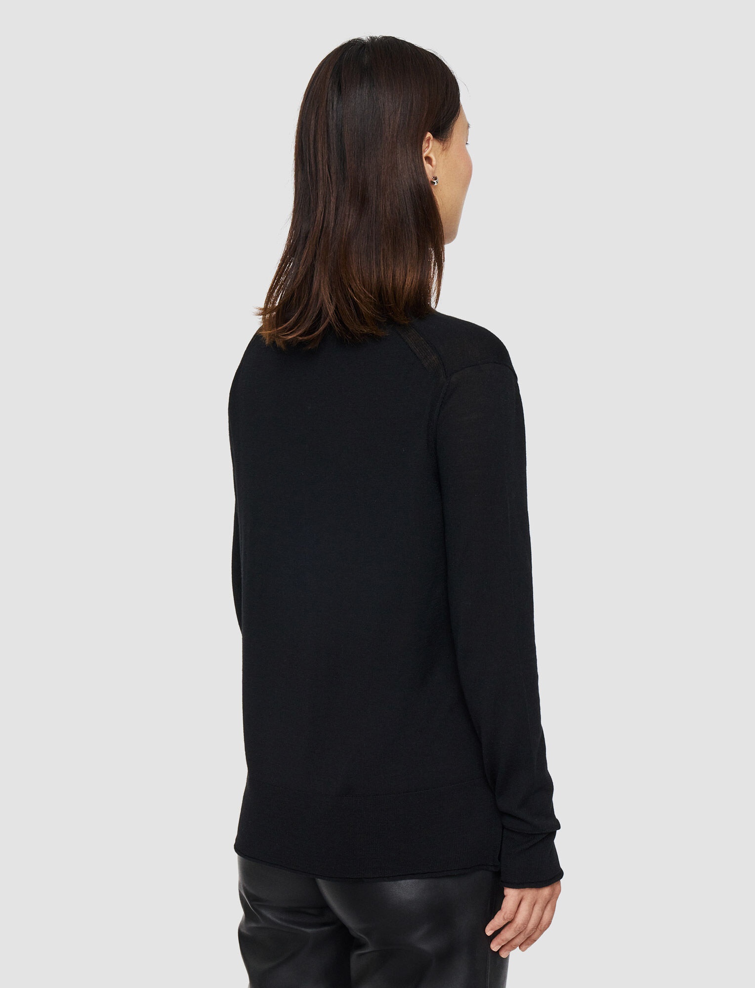 Super Fine Merino Silk Round Neck Jumper - 4