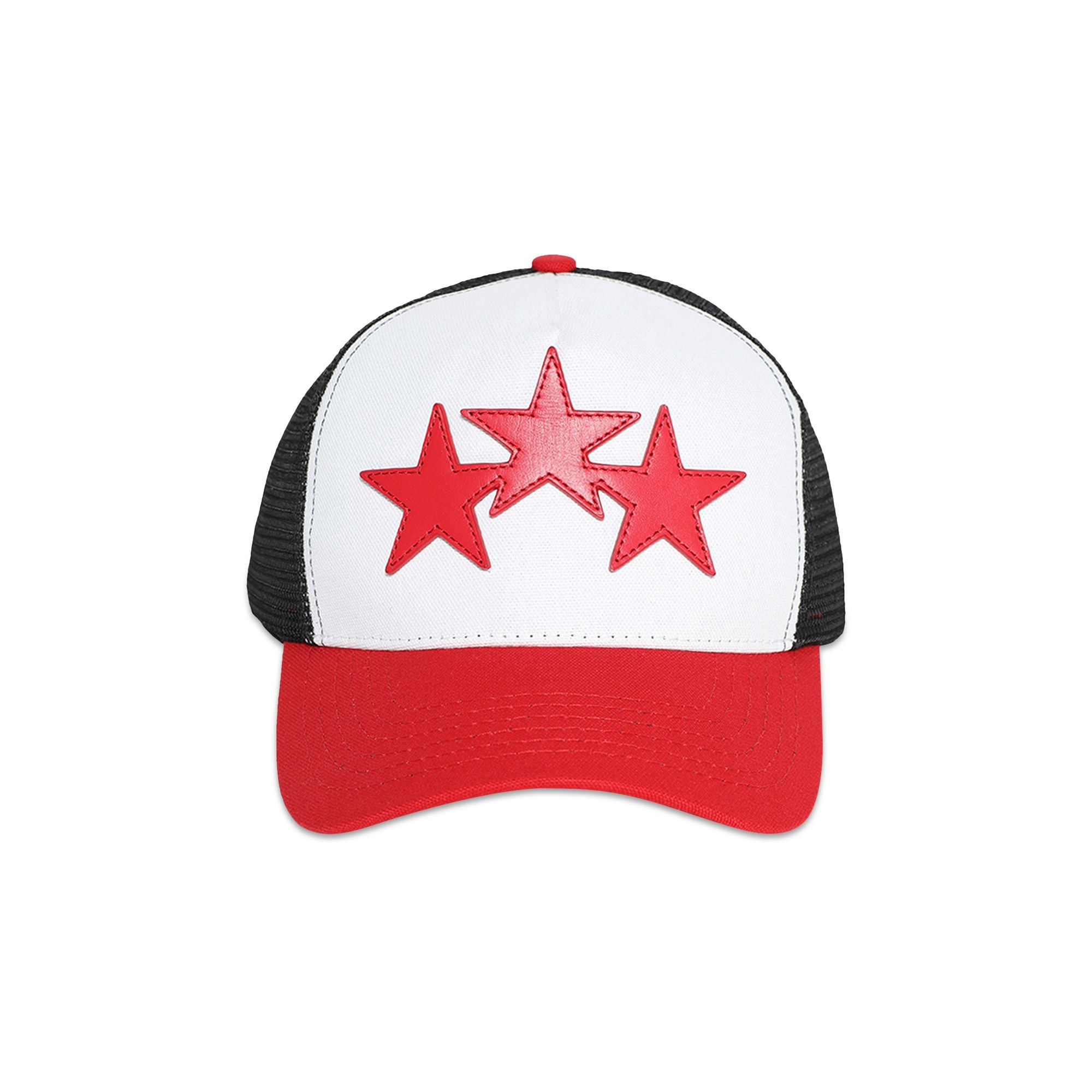 Amiri 3 Star Trucker Hat 'Red' - 1