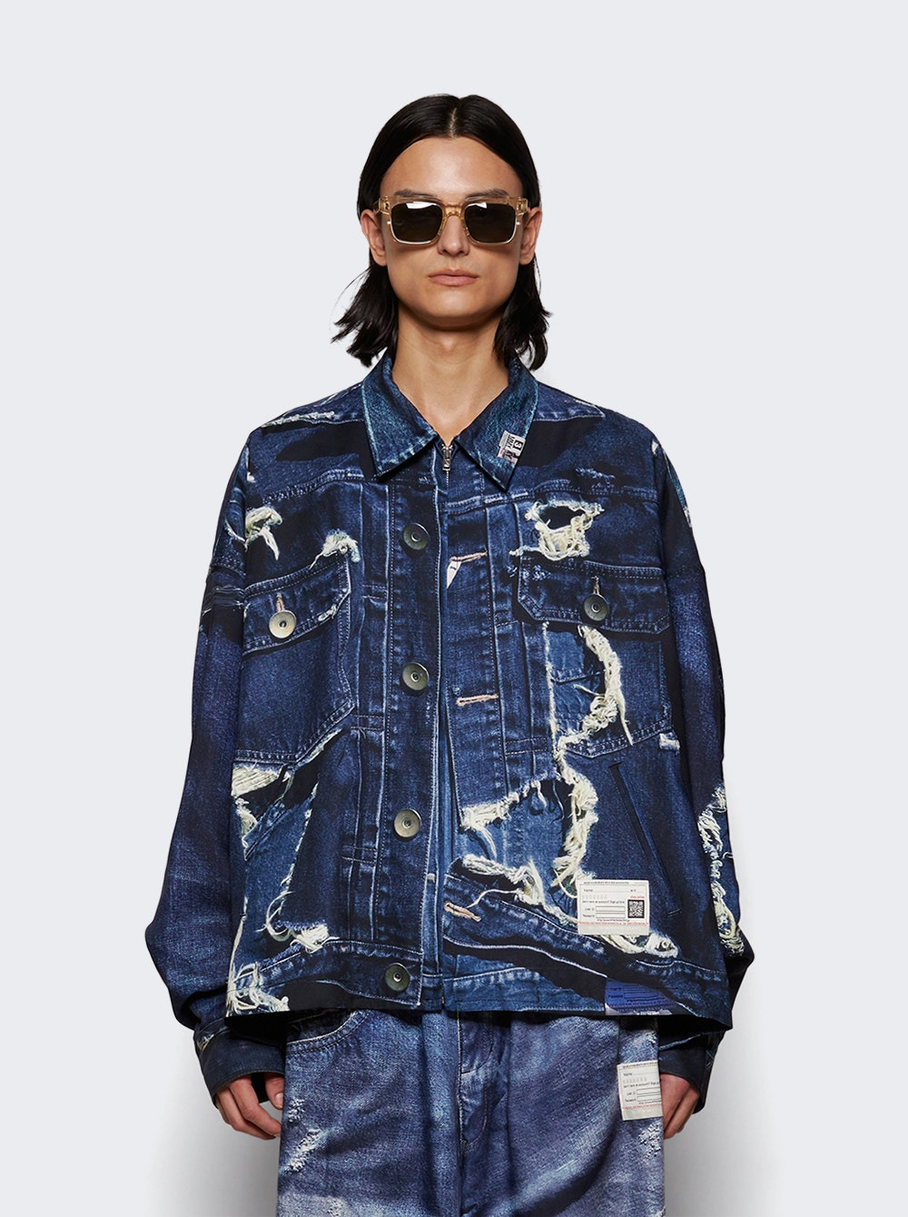 T.a.t.a Trompe-l'oeil Denim Jacket Indigo - 2