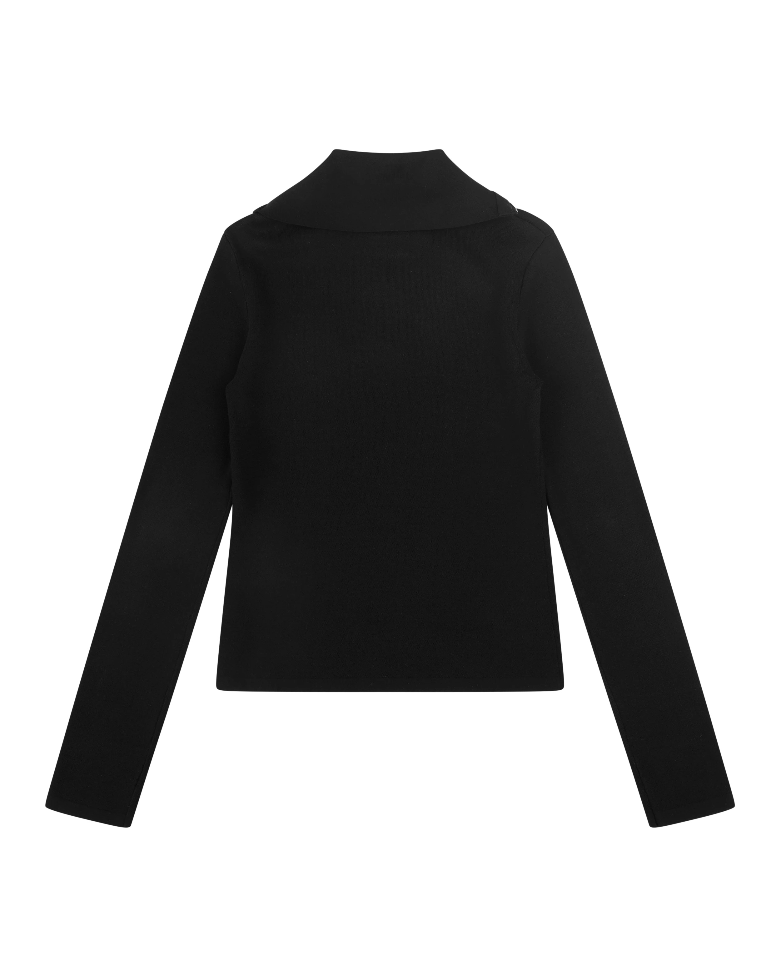 ZIP UP TURTLENECK SLIM BLACK - 5