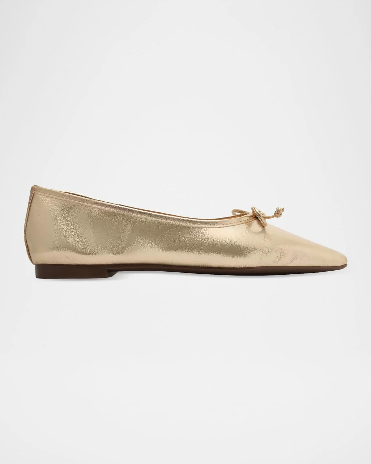 Arissa Metallic Leather Ballerina Flats - 1