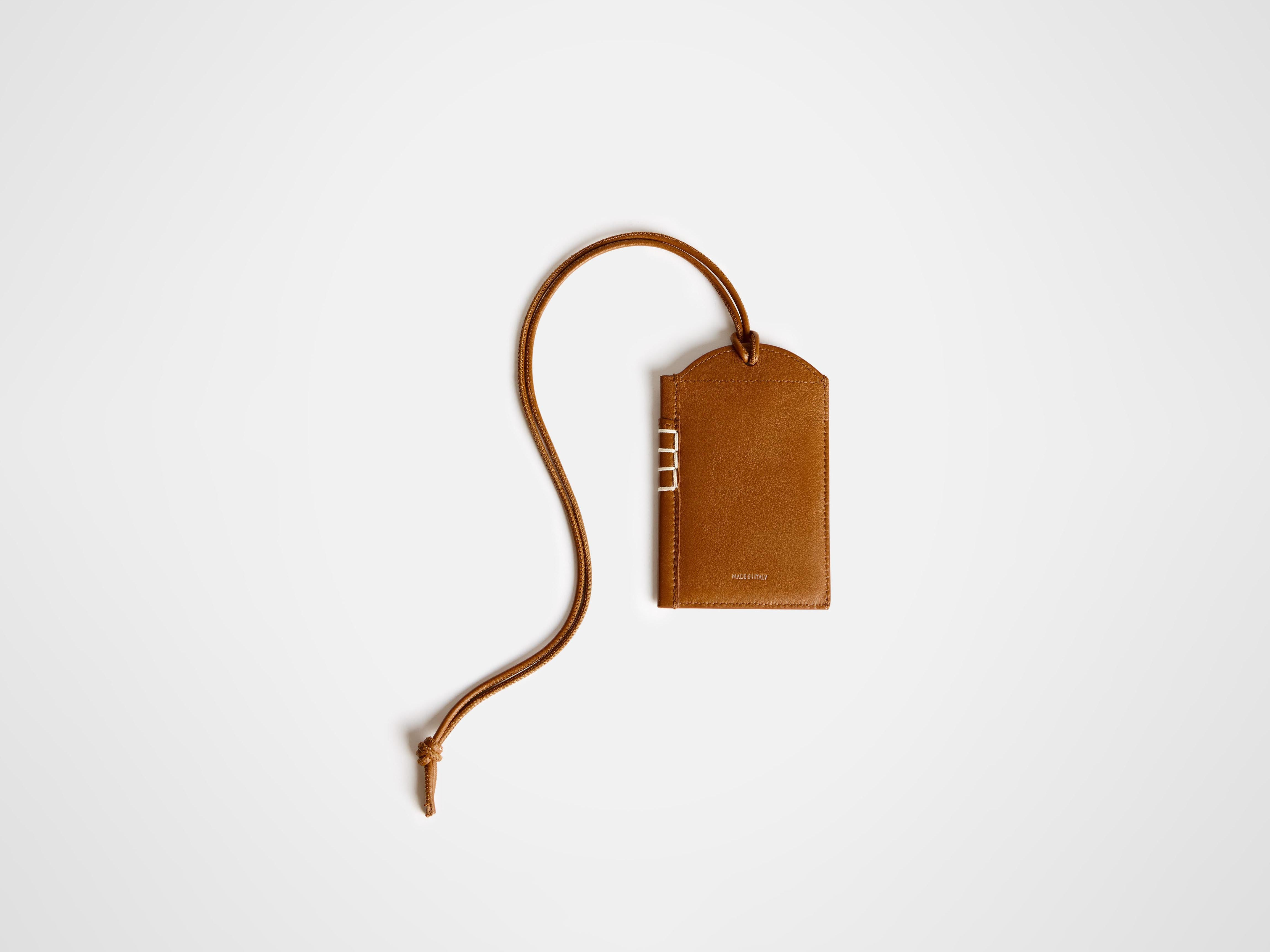 LEATHER LOAFER MIRROR CASE IN TAN - 3