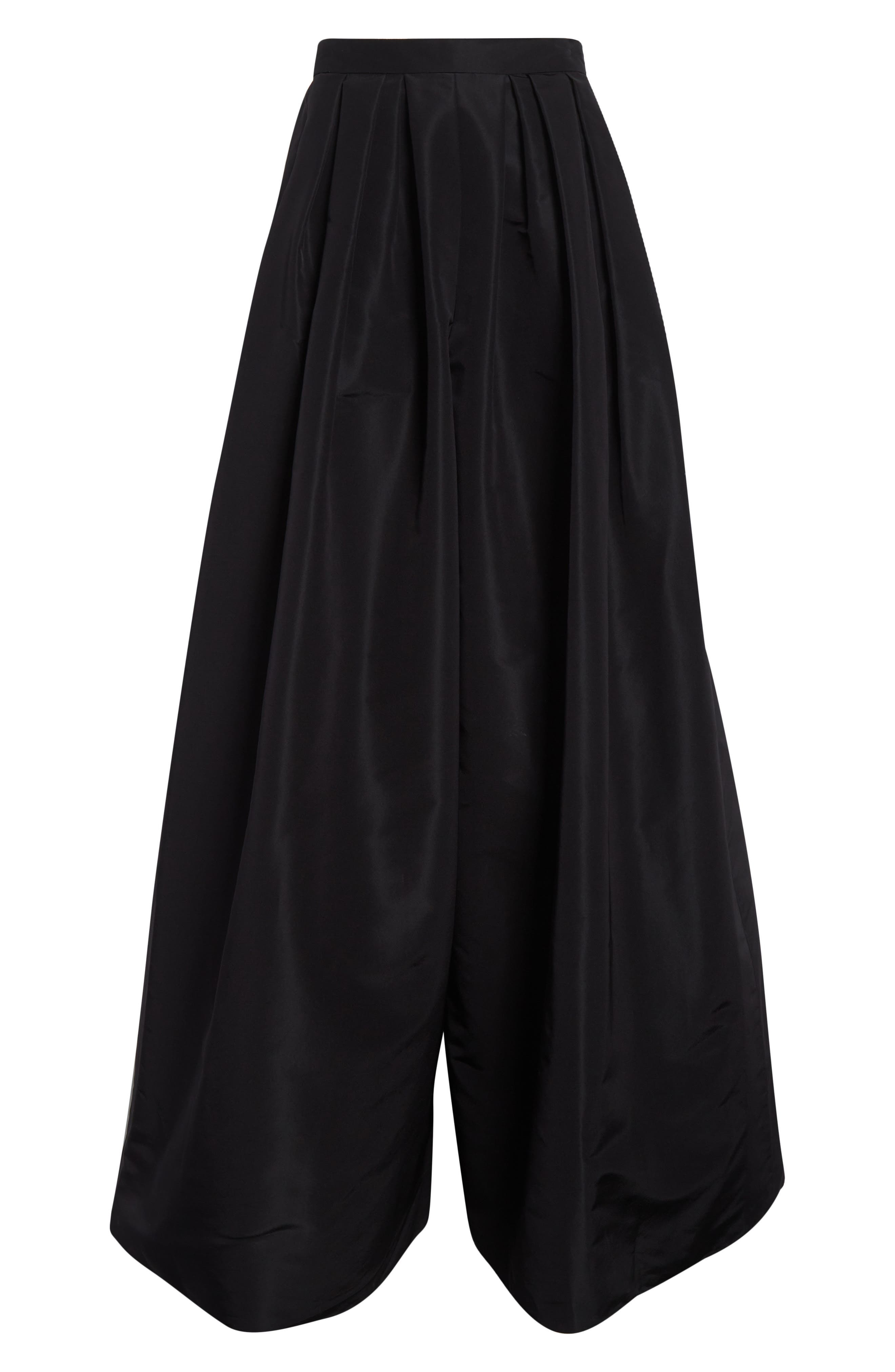 Carolina Herrera Pleated Silk Faille Palazzo Pants in Black at Nordstrom - 6