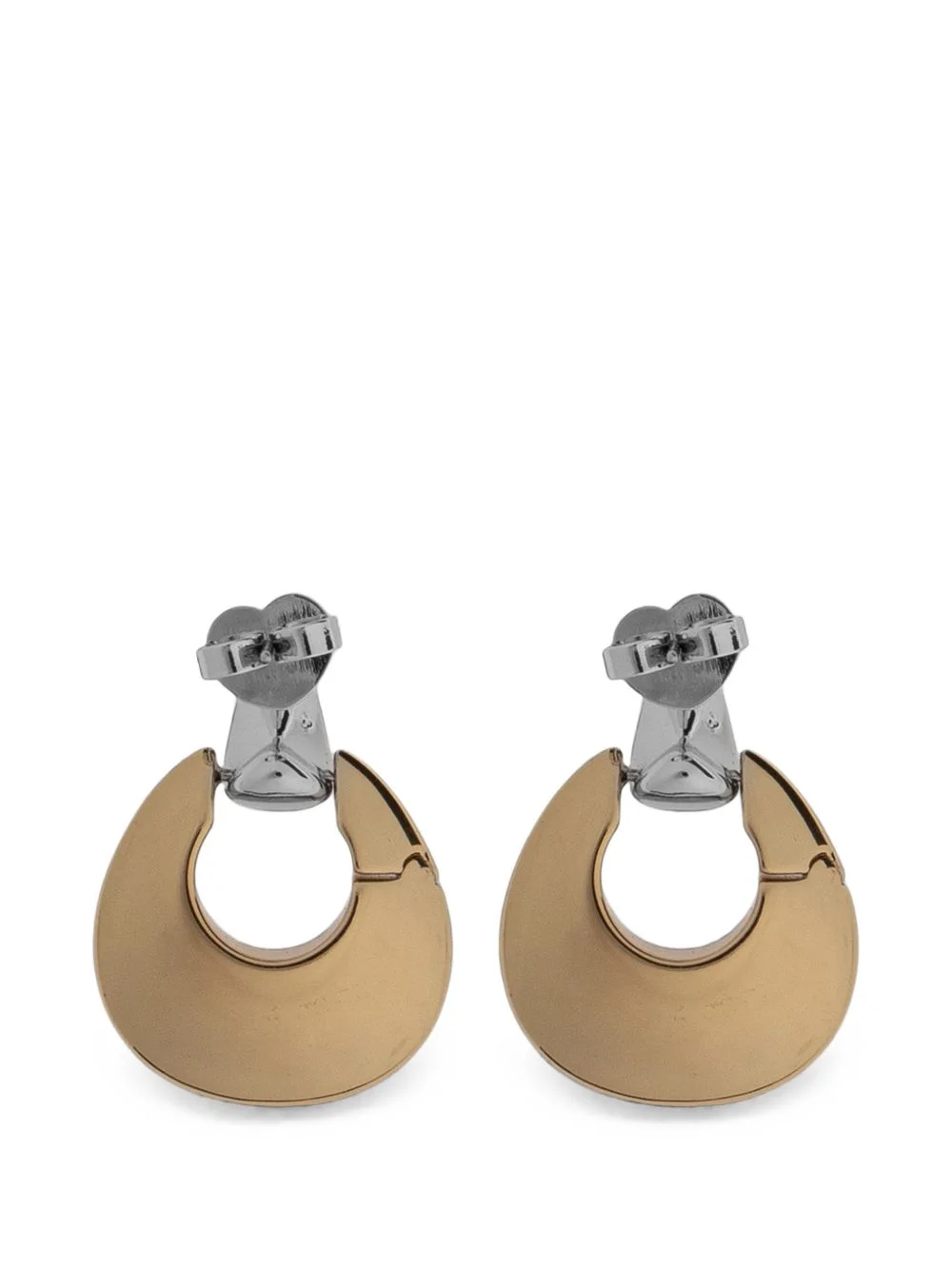 two-tone pendant earrings - 1