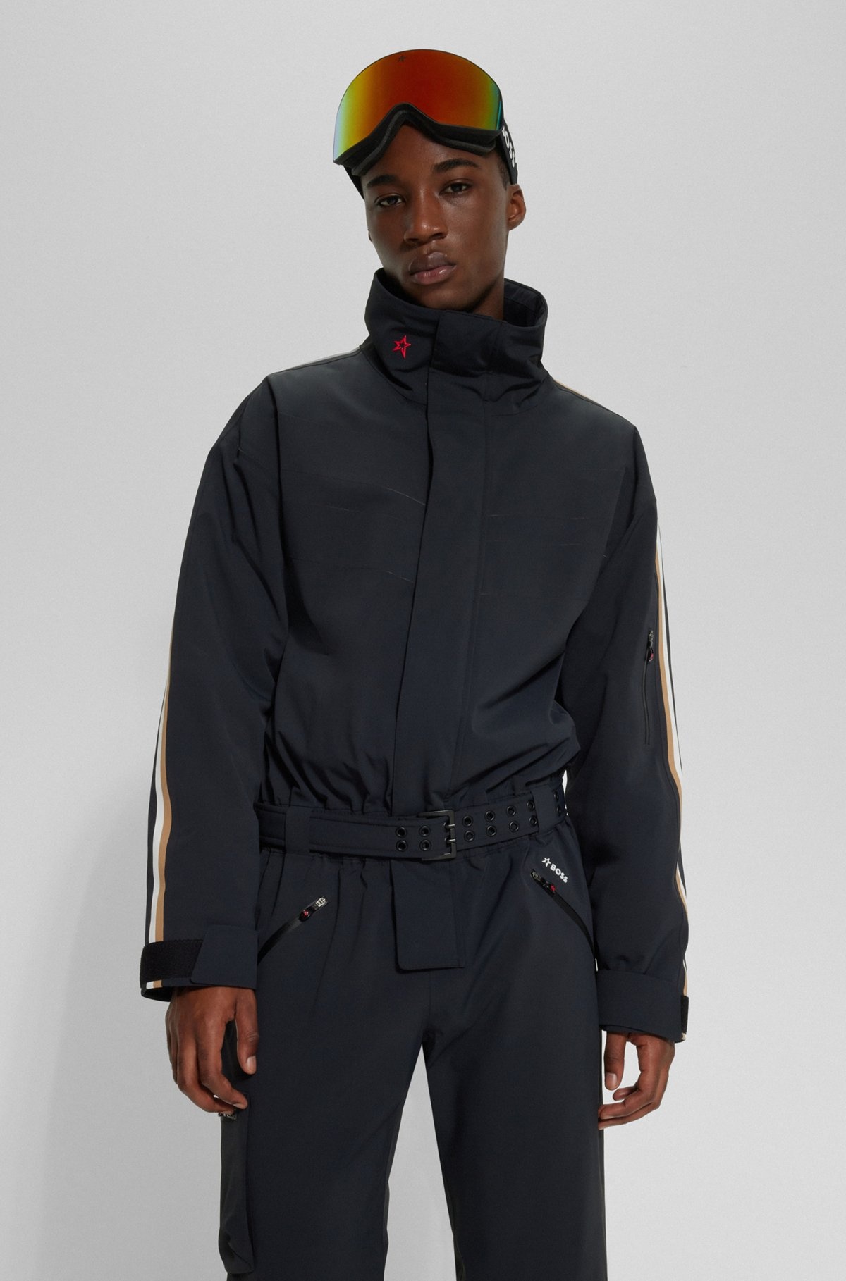 BOSS X PERFECT MOMENT BRANDED SKI SUIT WITH STRIPES - 2