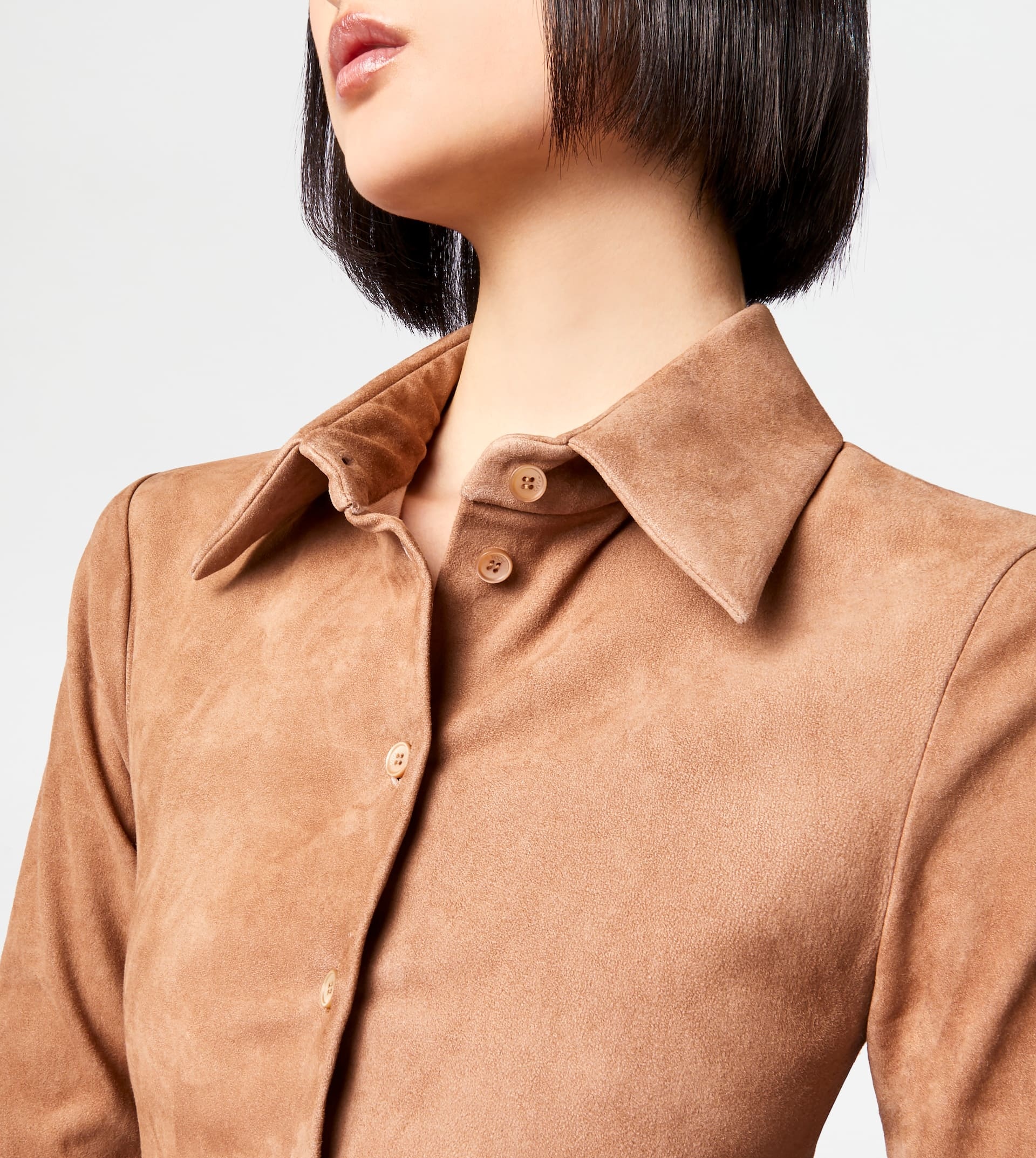 SHIRT IN SUEDE - PINK - 5