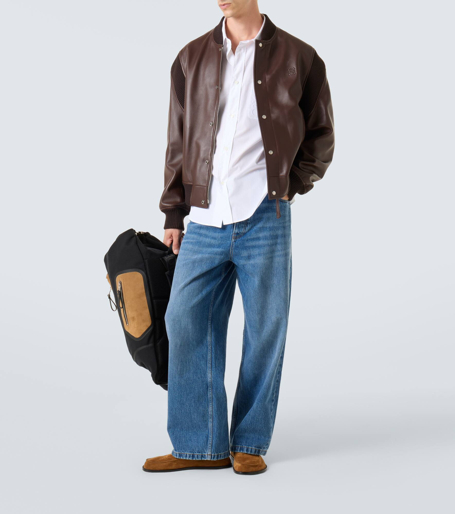 Anagram leather bomber jacket - 2
