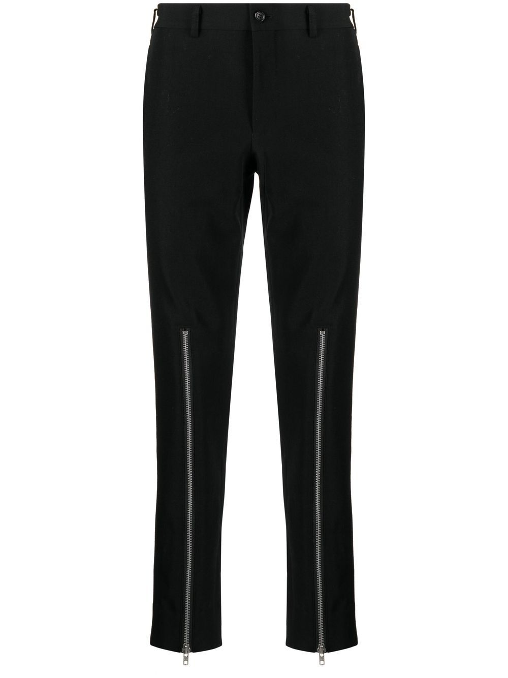 zip-detail skinny trousers - 1