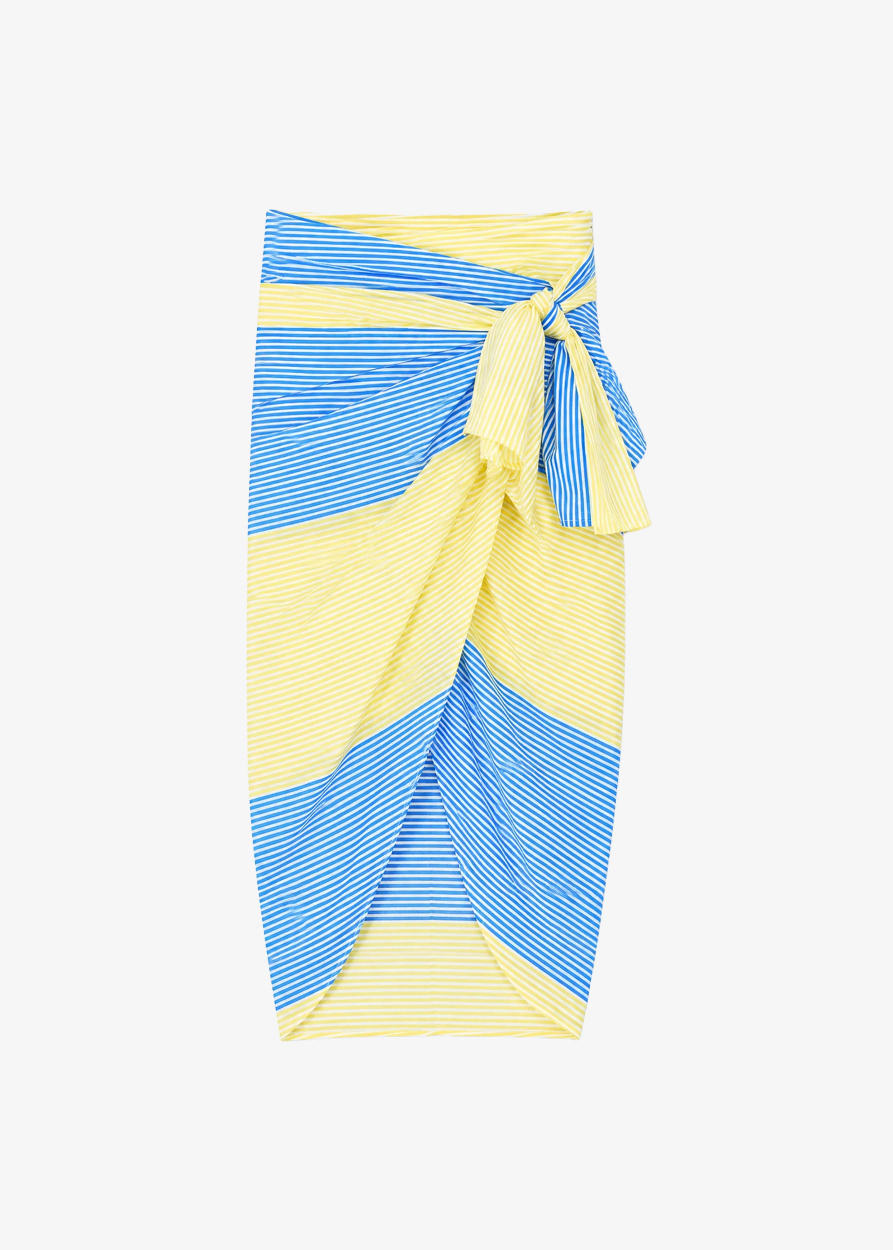 Thira Wrap Skirt - Yellow Stripe - 1