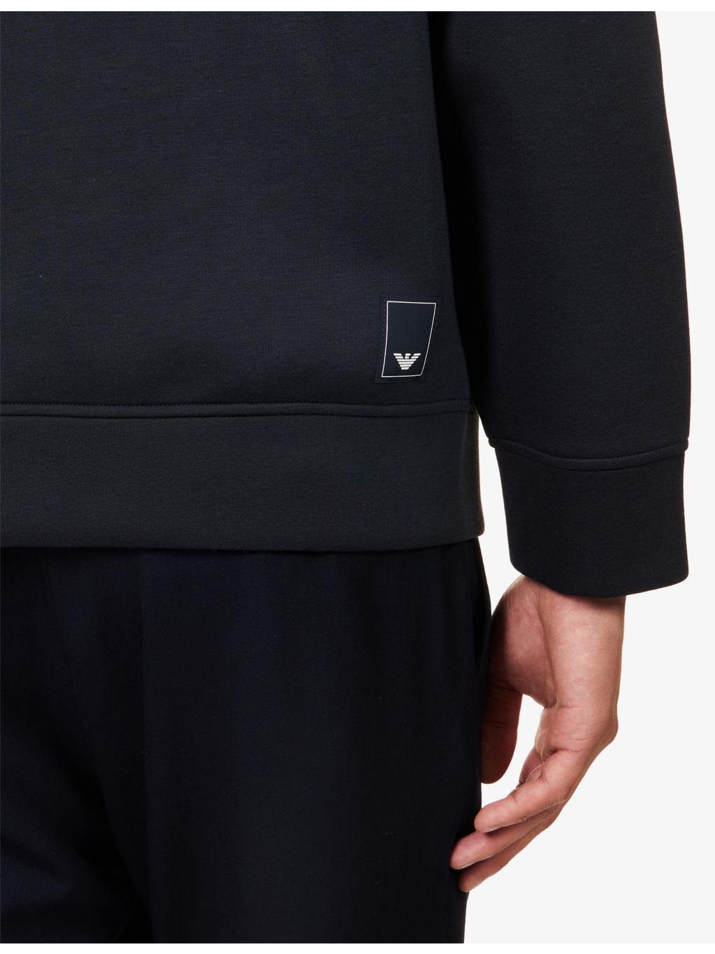 Logo-Patch Zipped-Pockets Jersey Sweatshirt - 5